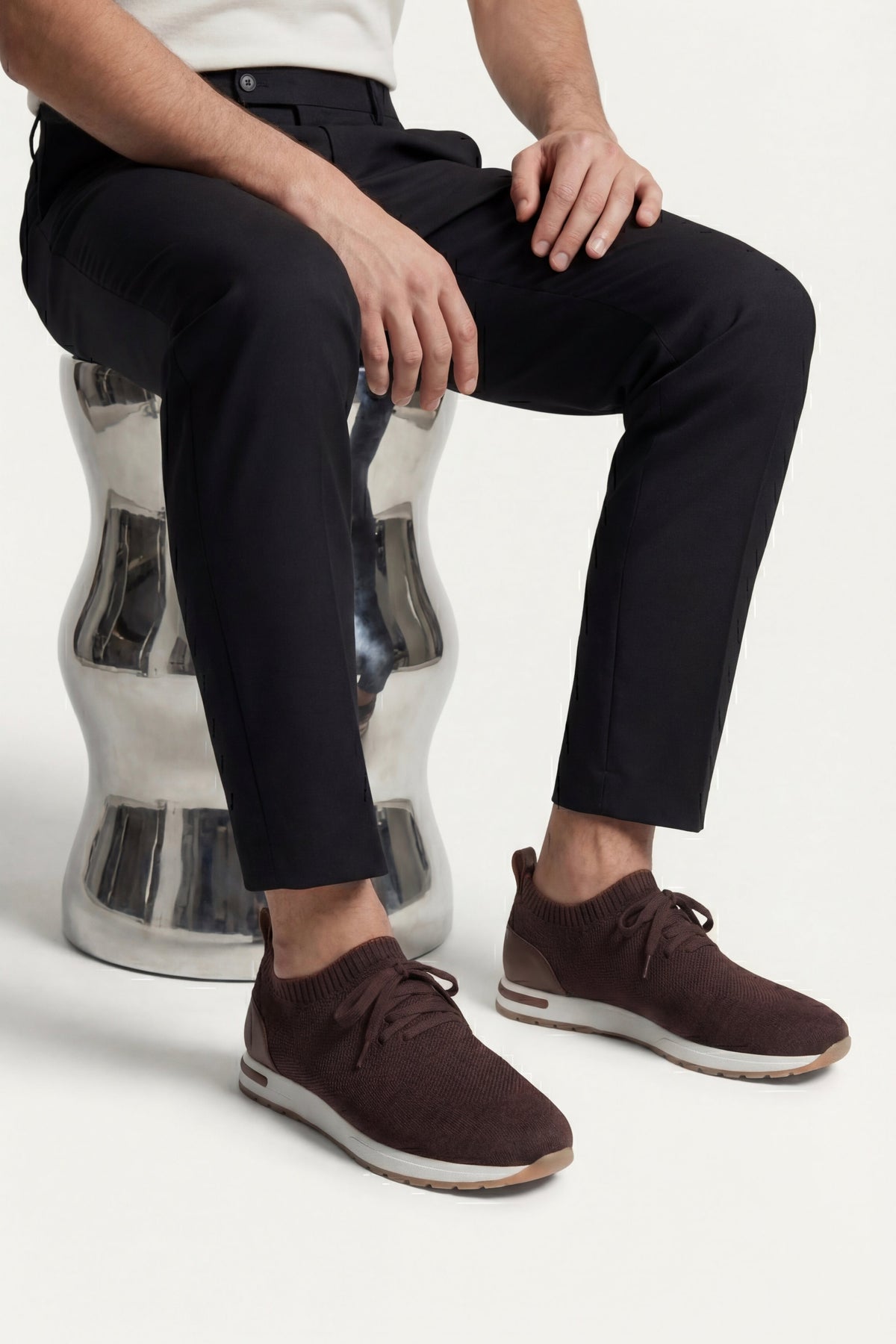 Siena Knit Sneaker Dark Brown