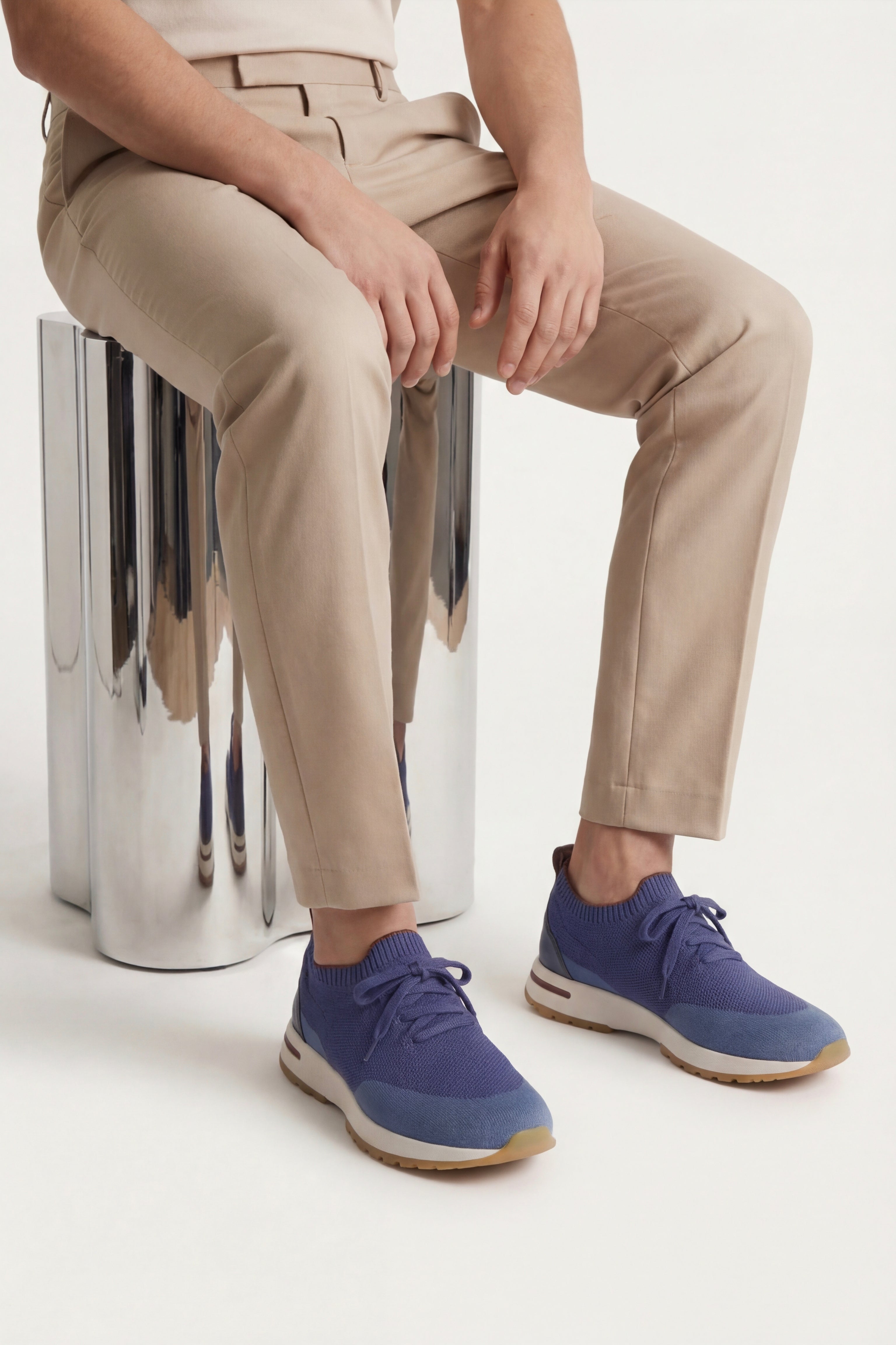 Siena Knit Sneaker Denim Blue