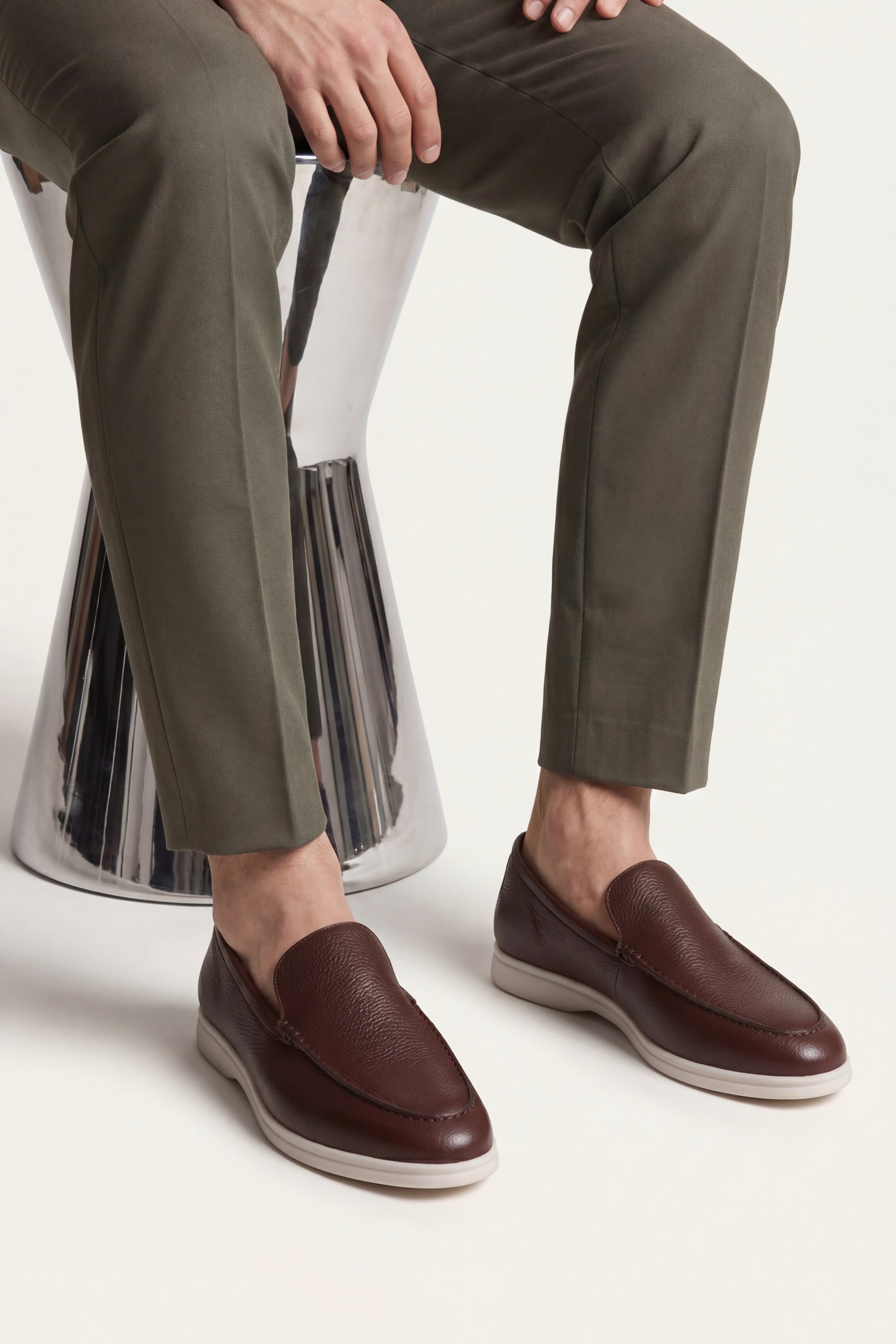 Portofino Leather Loafer Dark Brown