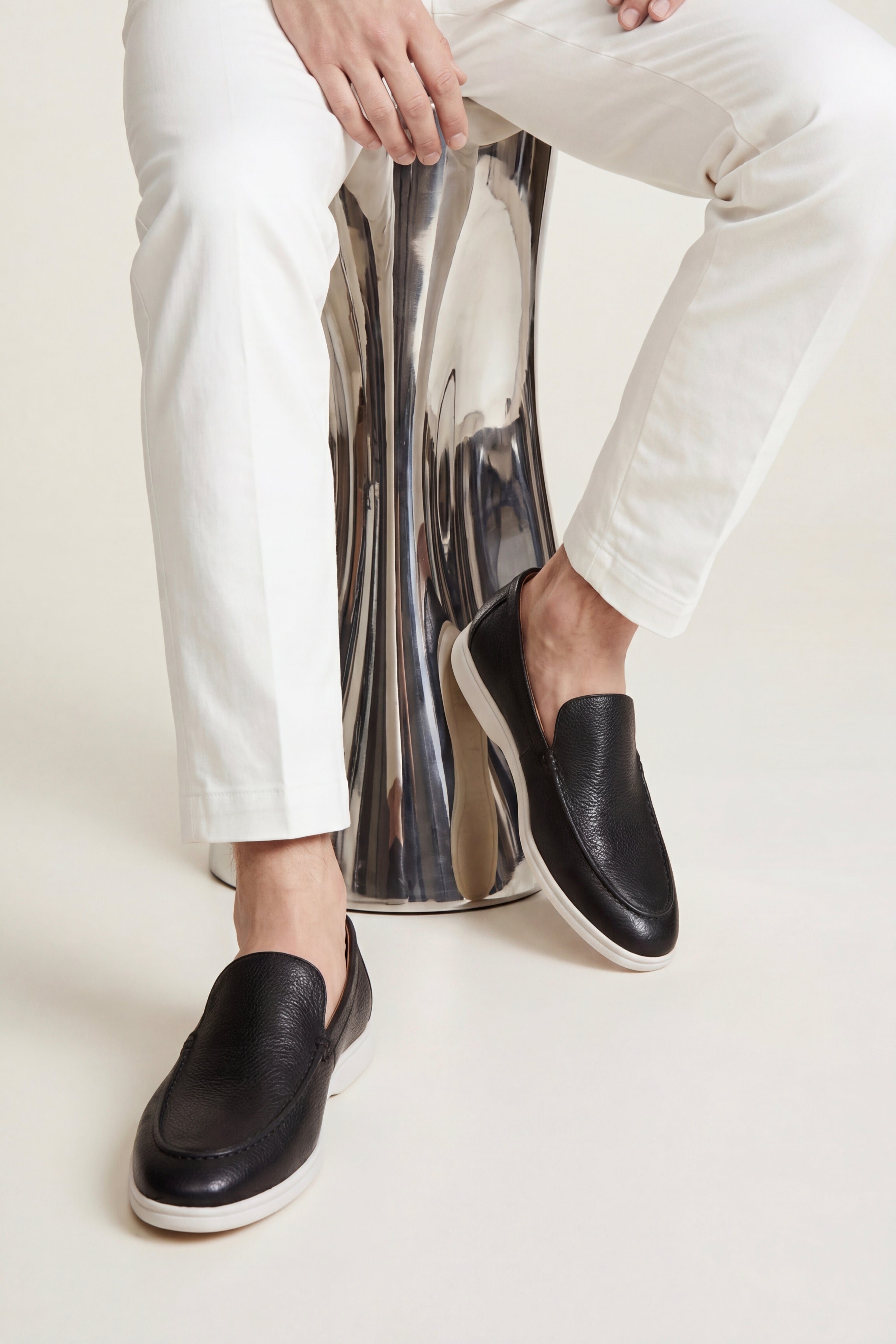 Portofino Leather Loafer Black
