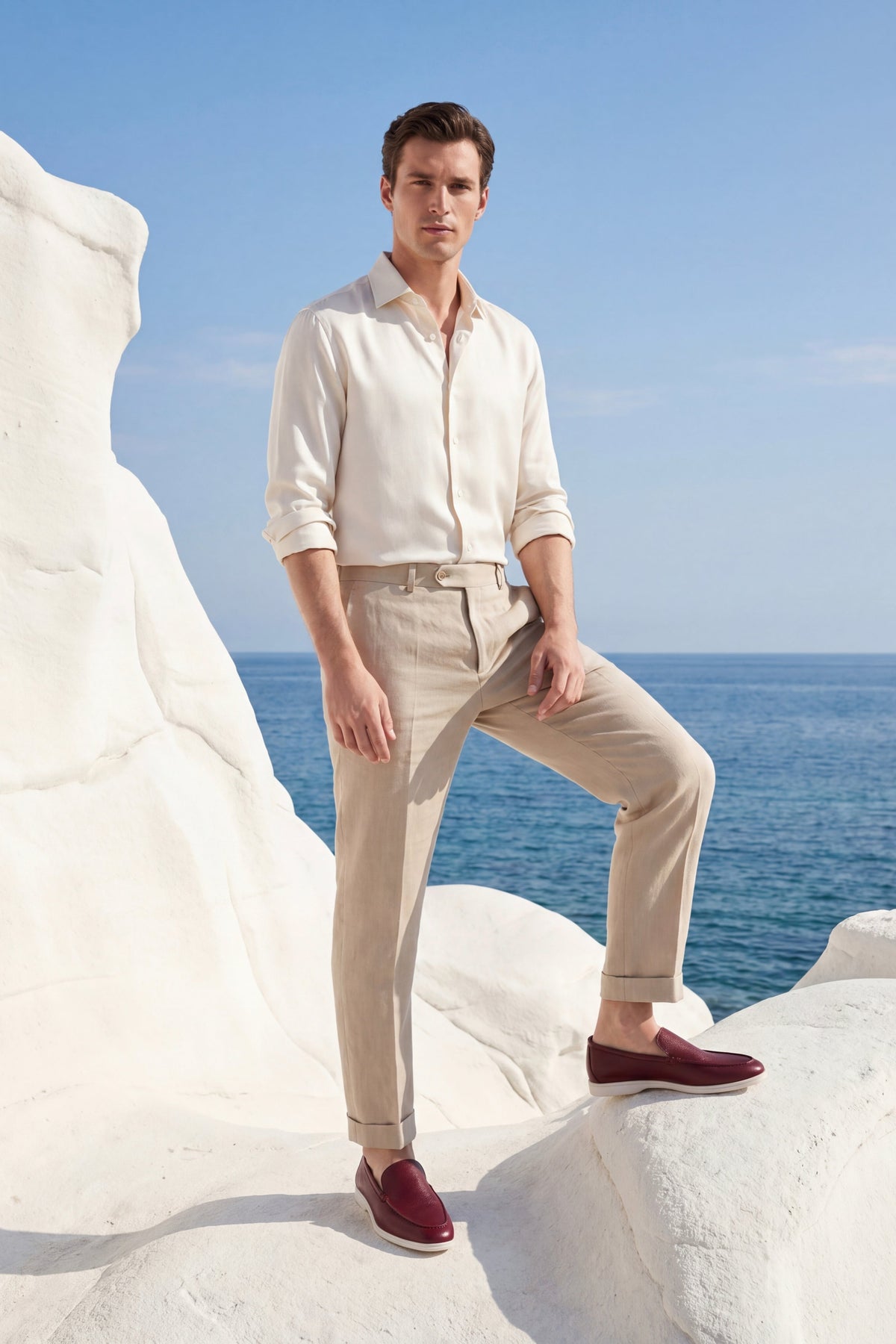 Portofino Leather Loafer Burgundy Red