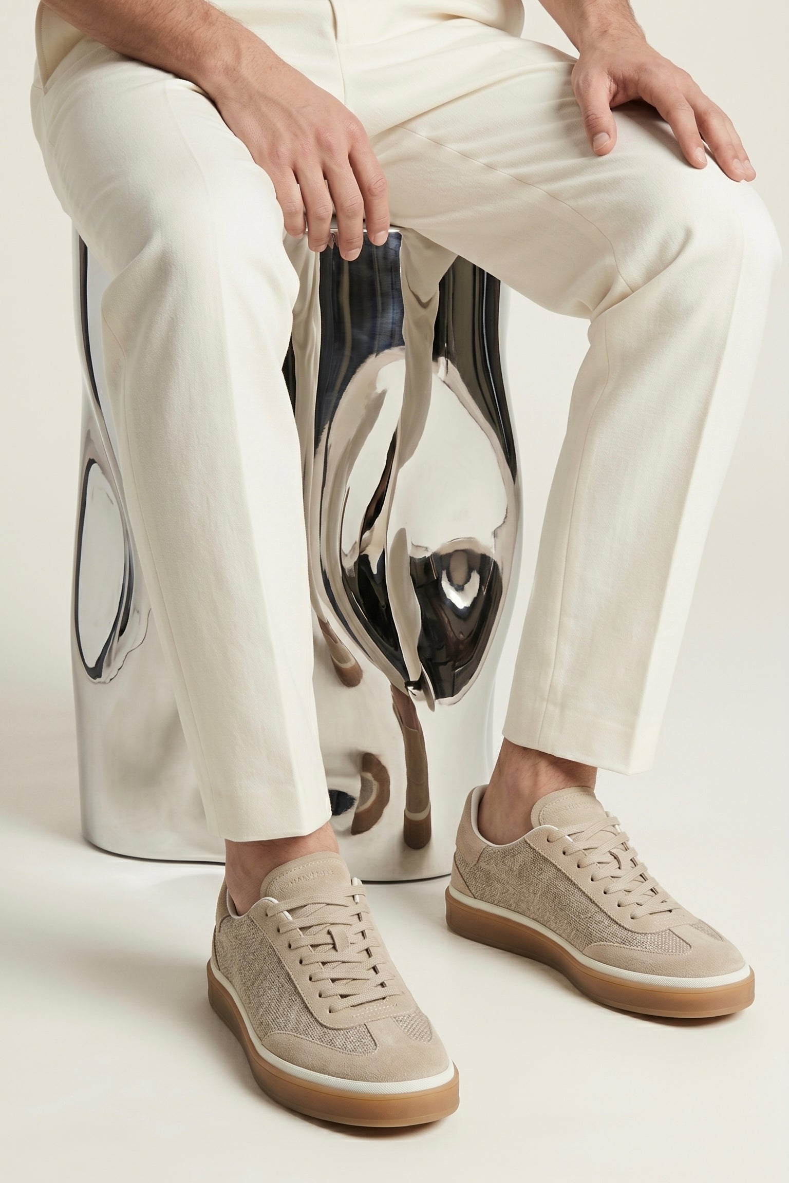 Torino Textile Sneaker Sand Beige
