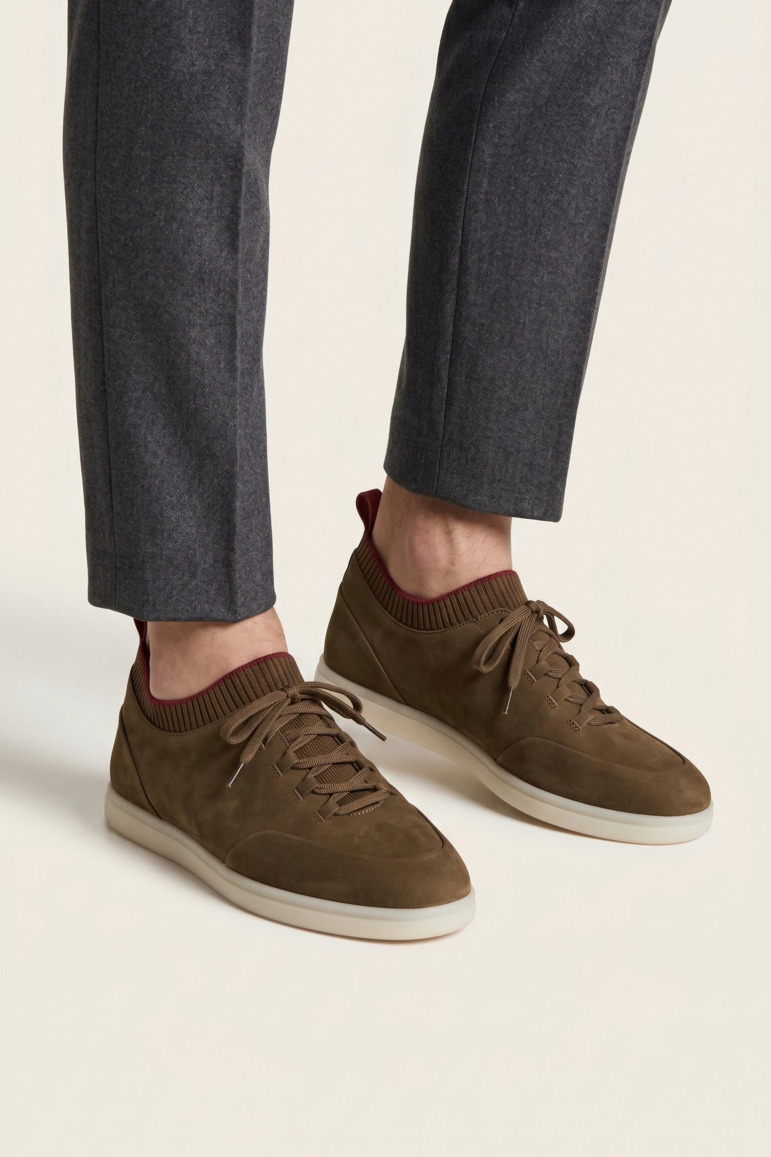 Lugano Nubuck Sneaker Olive Green