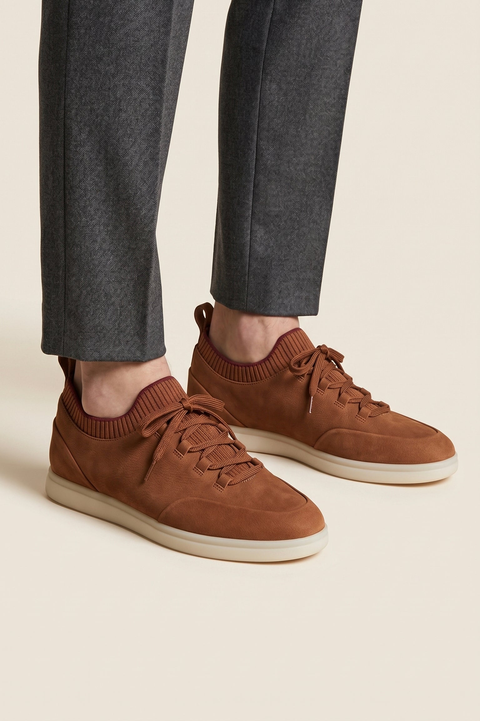 Lugano Nubuck Sneaker Camel Brown