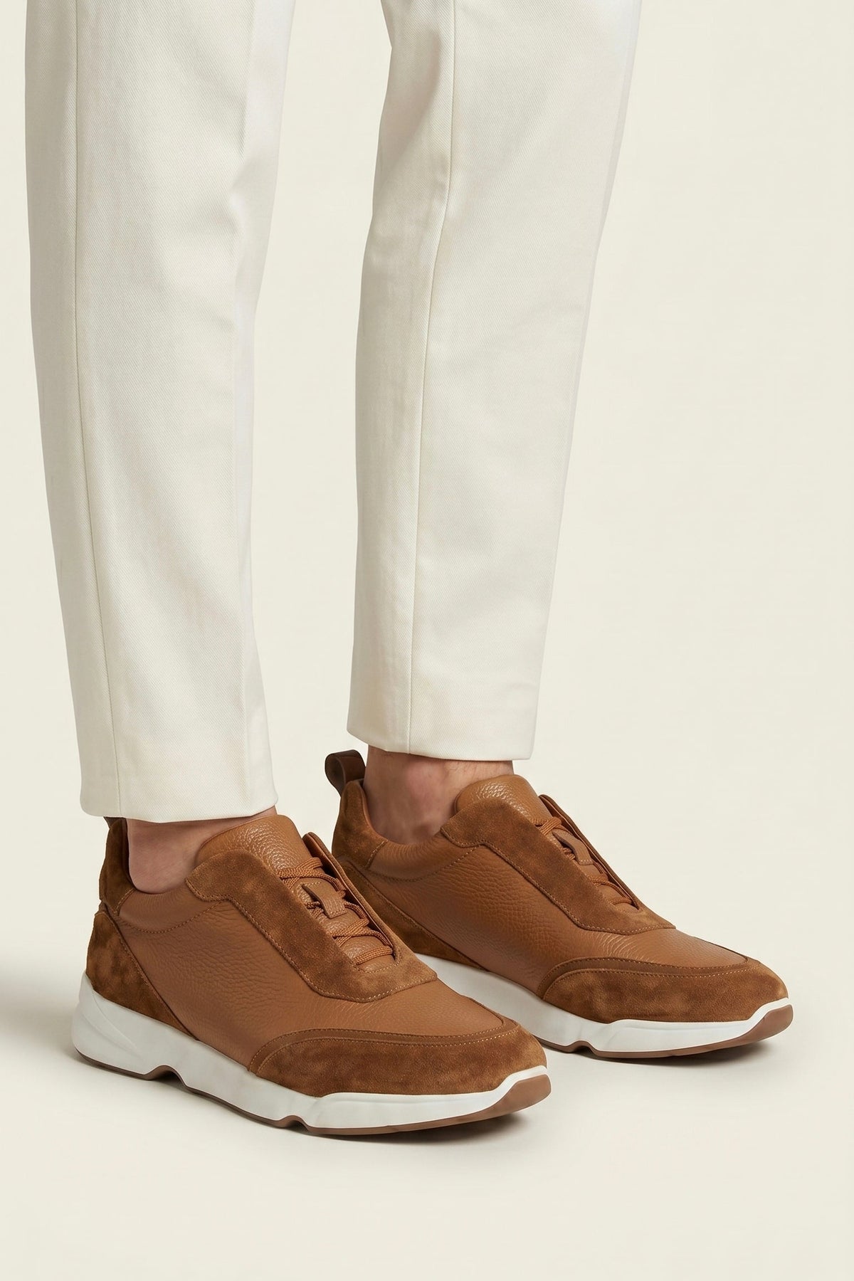 Livorno Leather Slip-On Runner Camel Brown