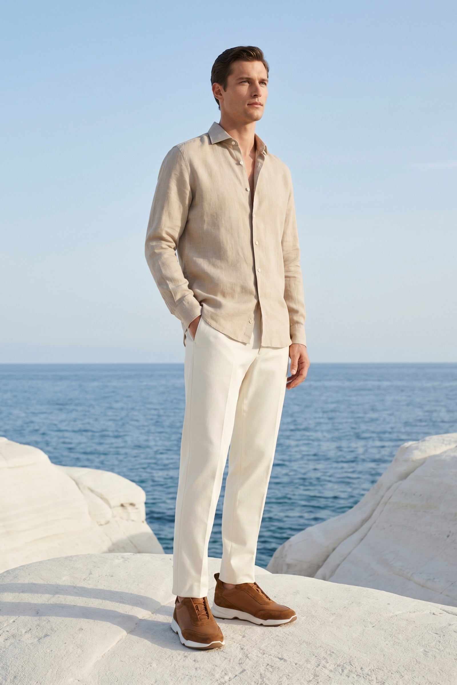 Livorno Leather Slip-On Runner Camel Brown