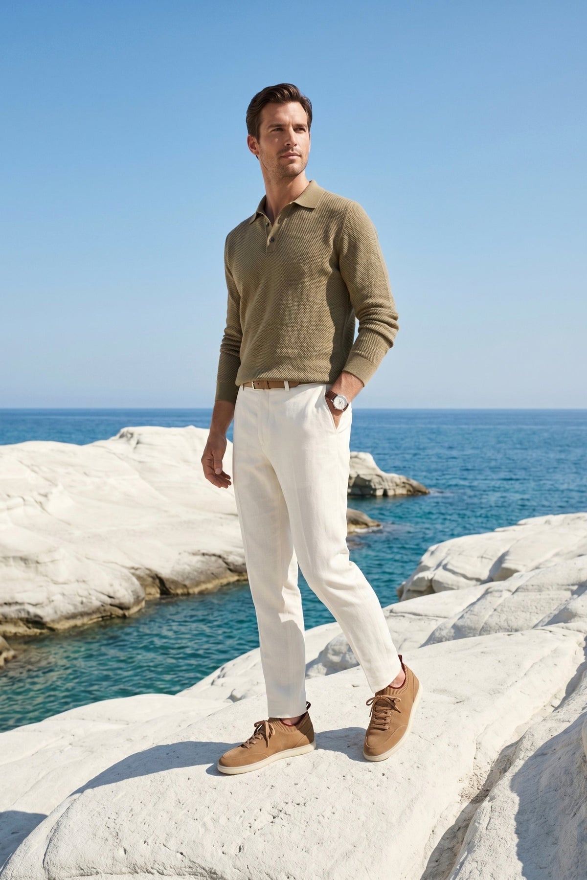 Lugano Nubuck Sneaker Sand Beige