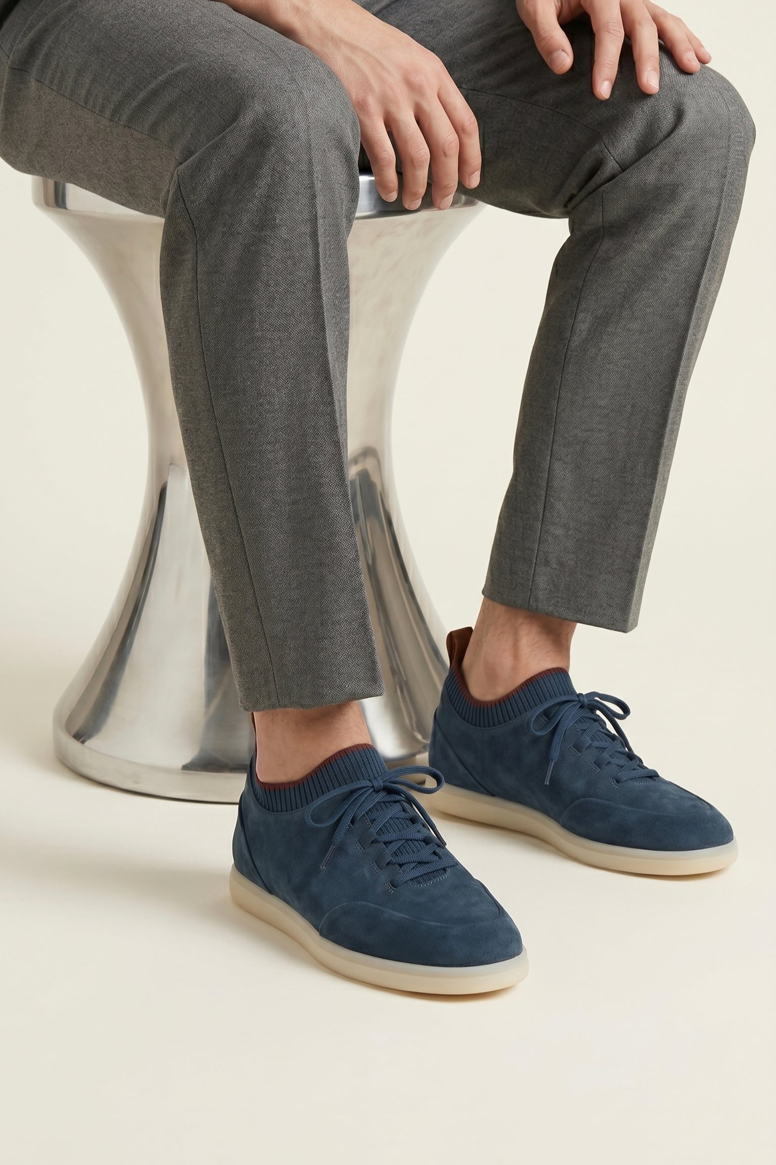 Lugano Nubuck Sneaker Denim Blue