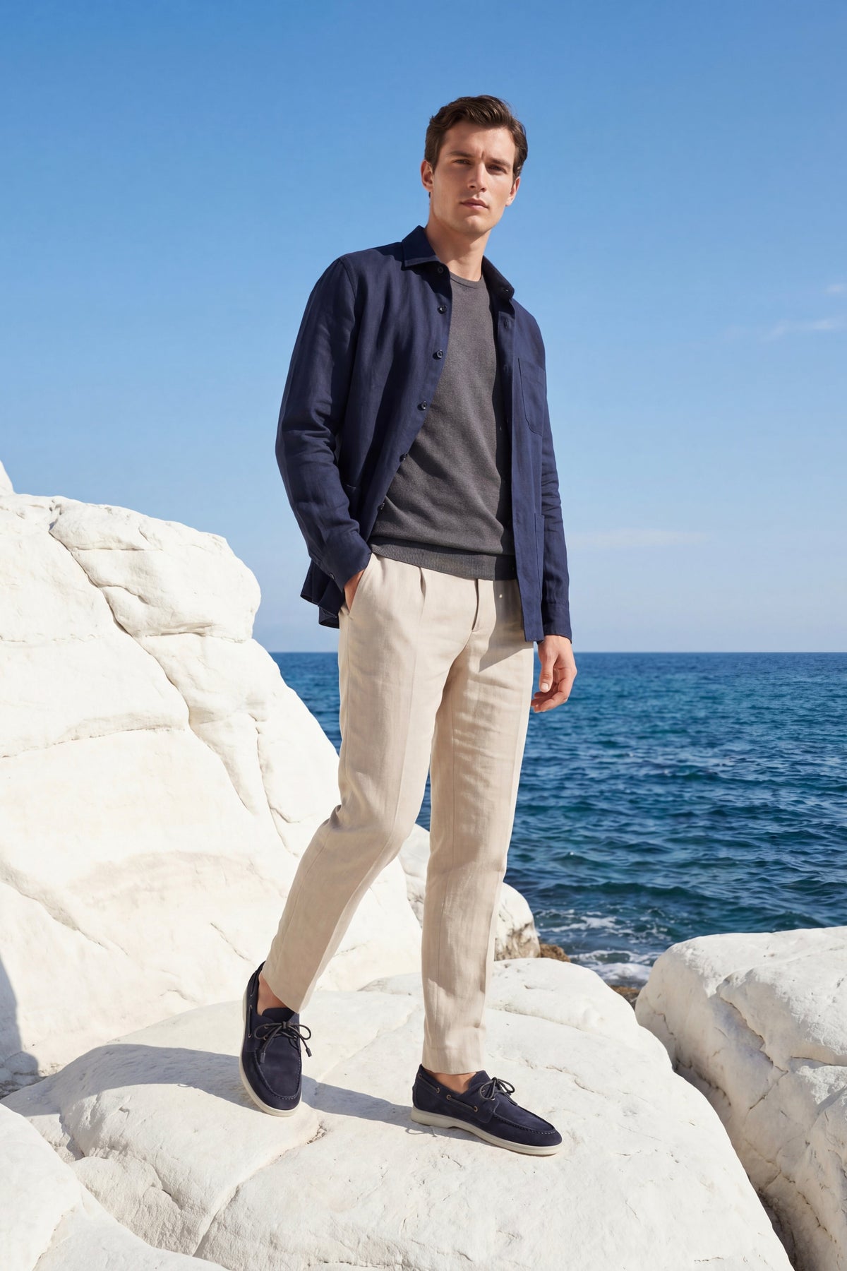 Amalfi Walk Loafer Suede Navy Blue