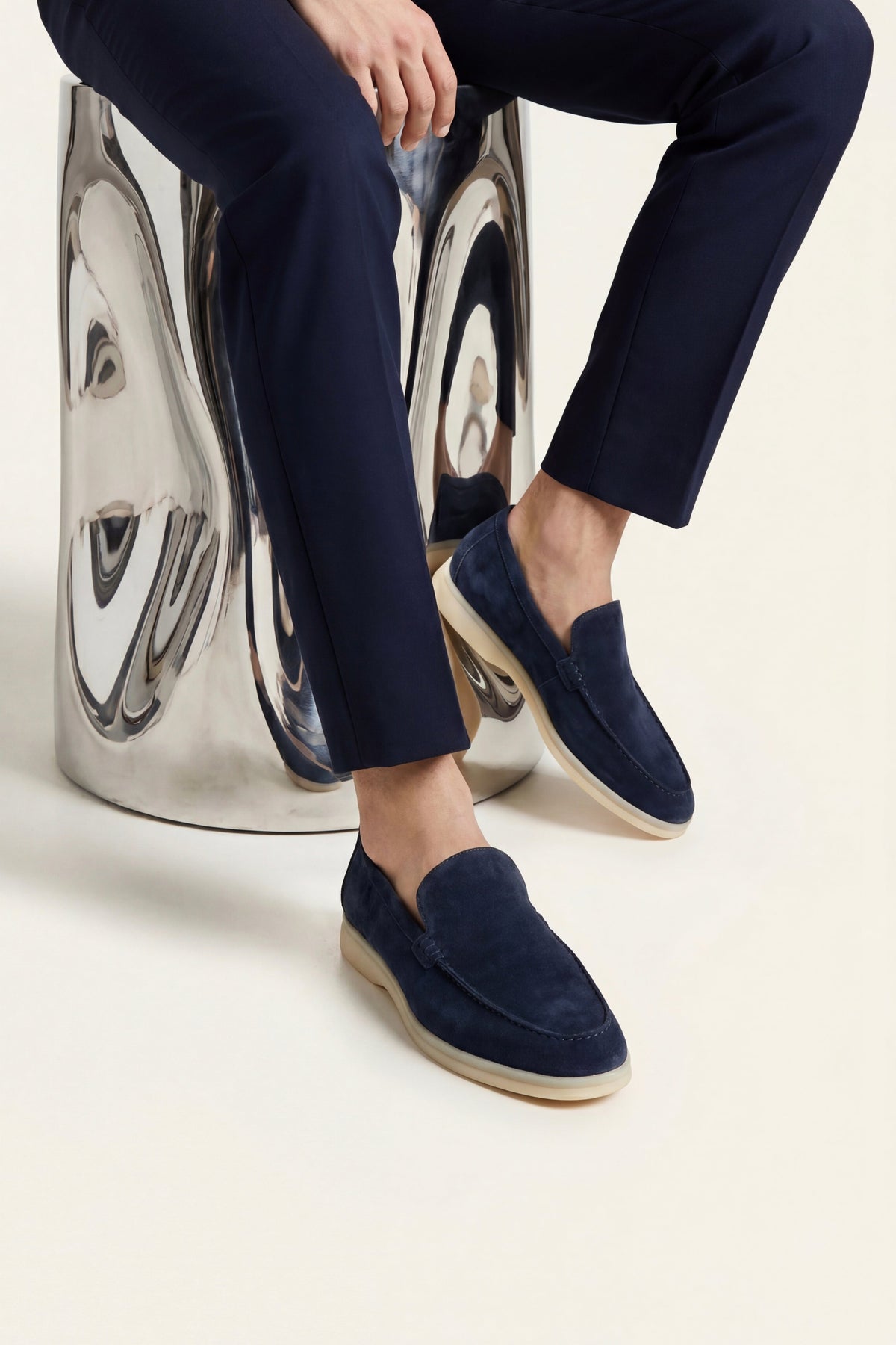 Milano Classic Loafer Suede Navy Blue