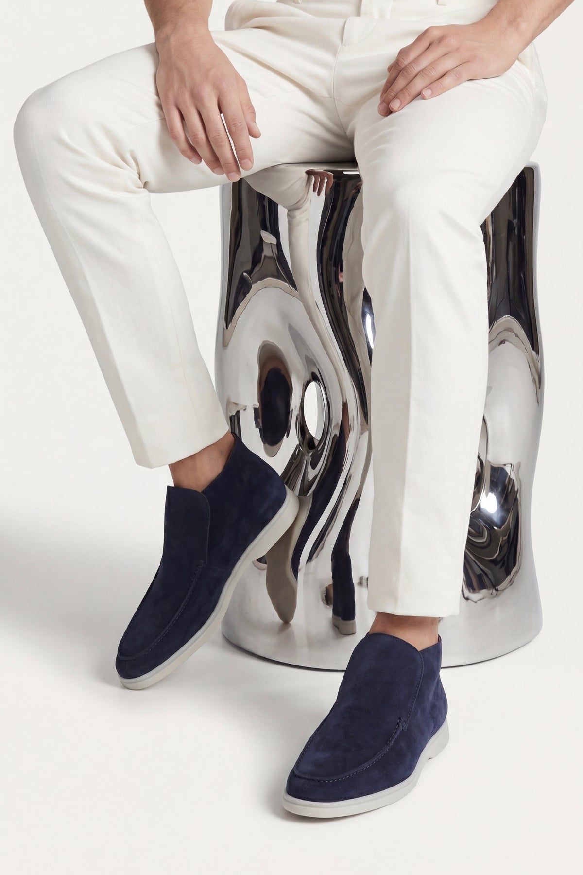 Milano City Loafer Suede Navy Blue