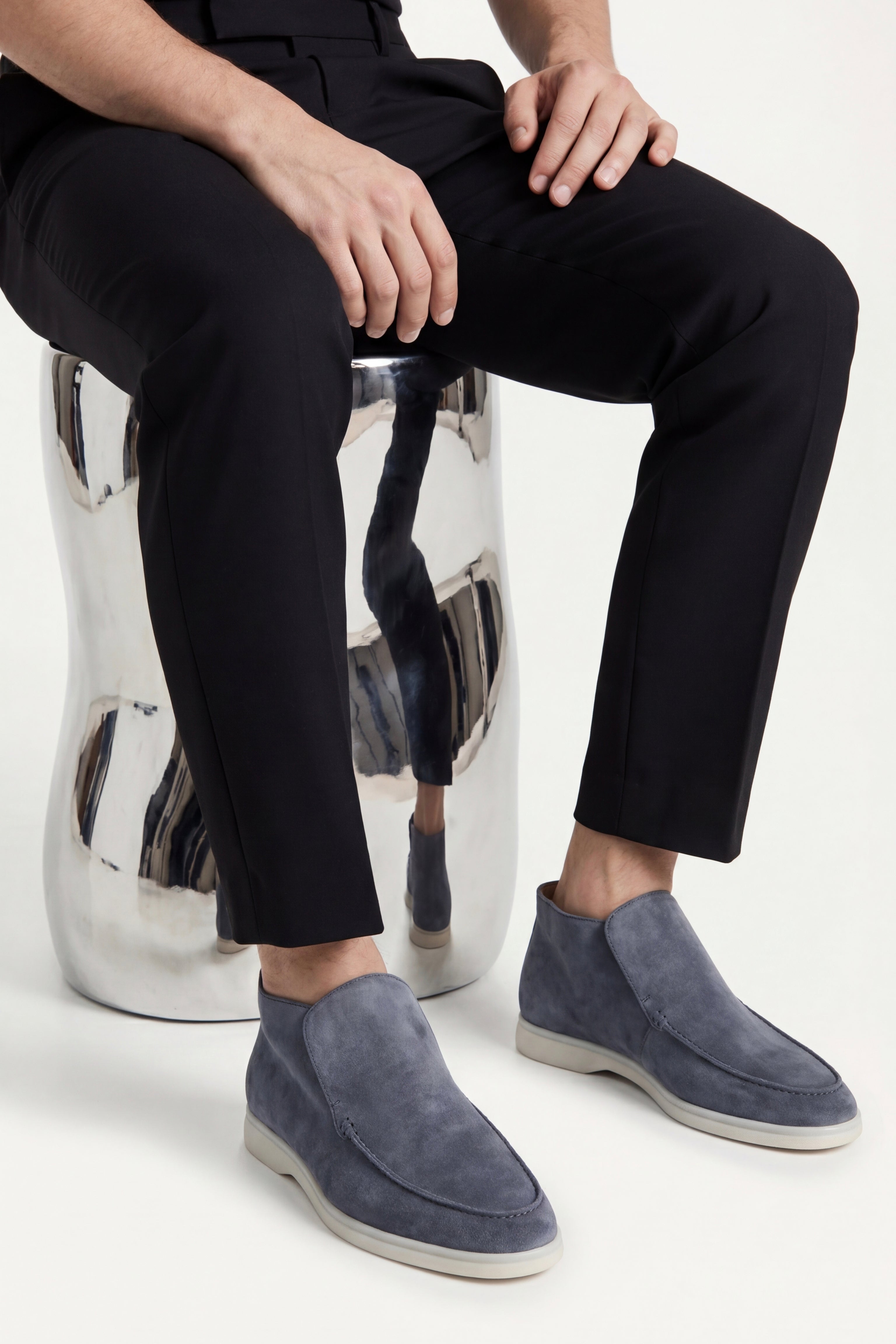Milano City Loafer Suede Steel Blue