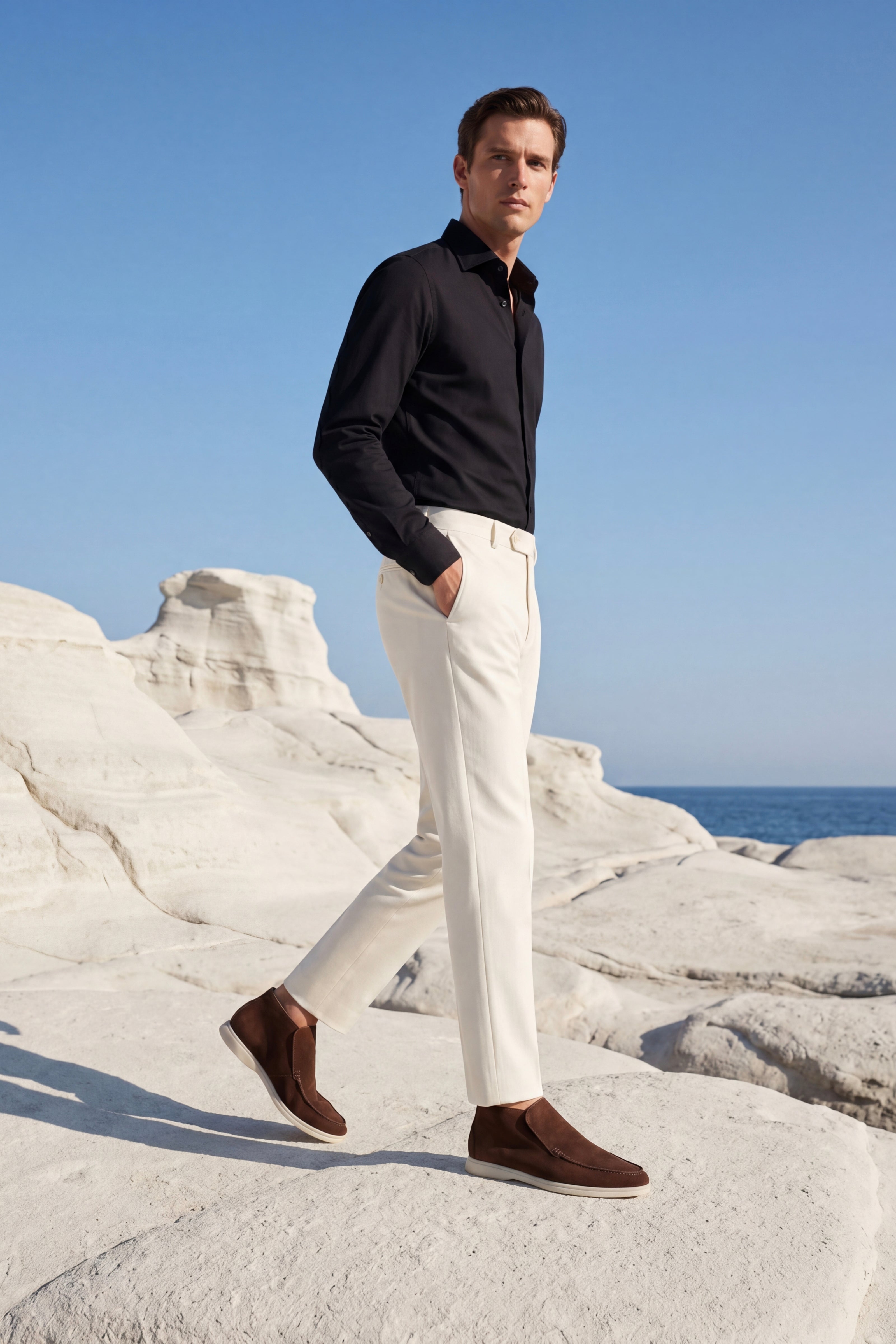 Milano City Loafer Suede Dark Brown