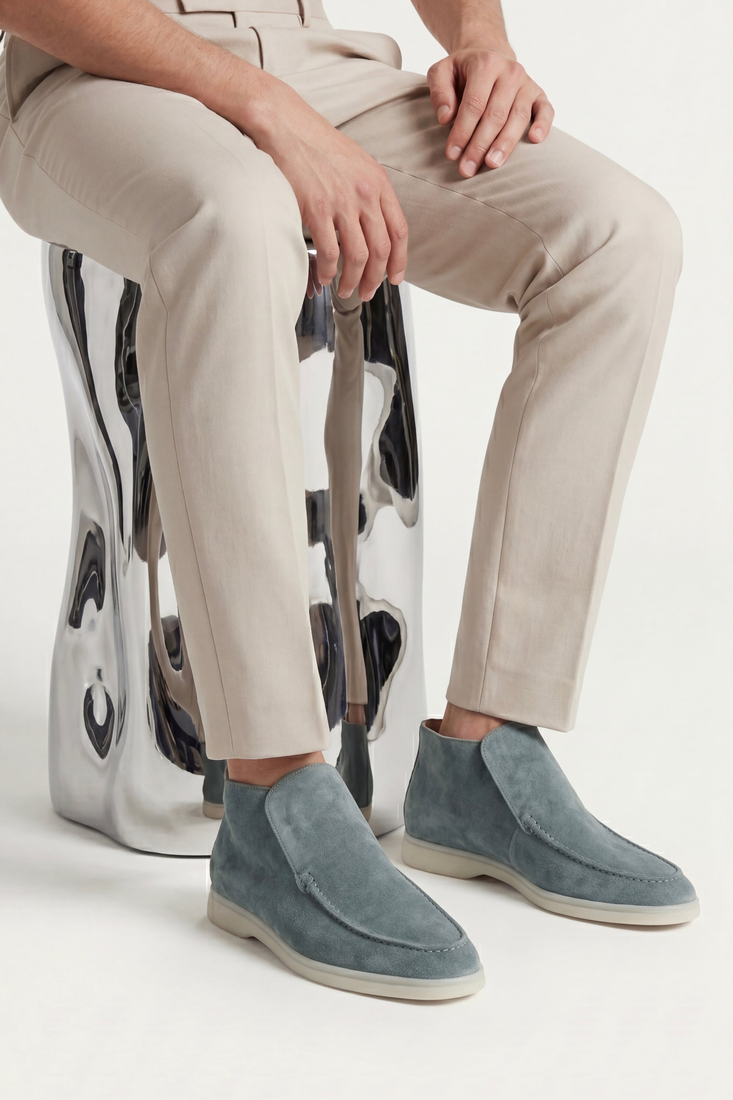 Milano City Loafer Suede Slate Blue