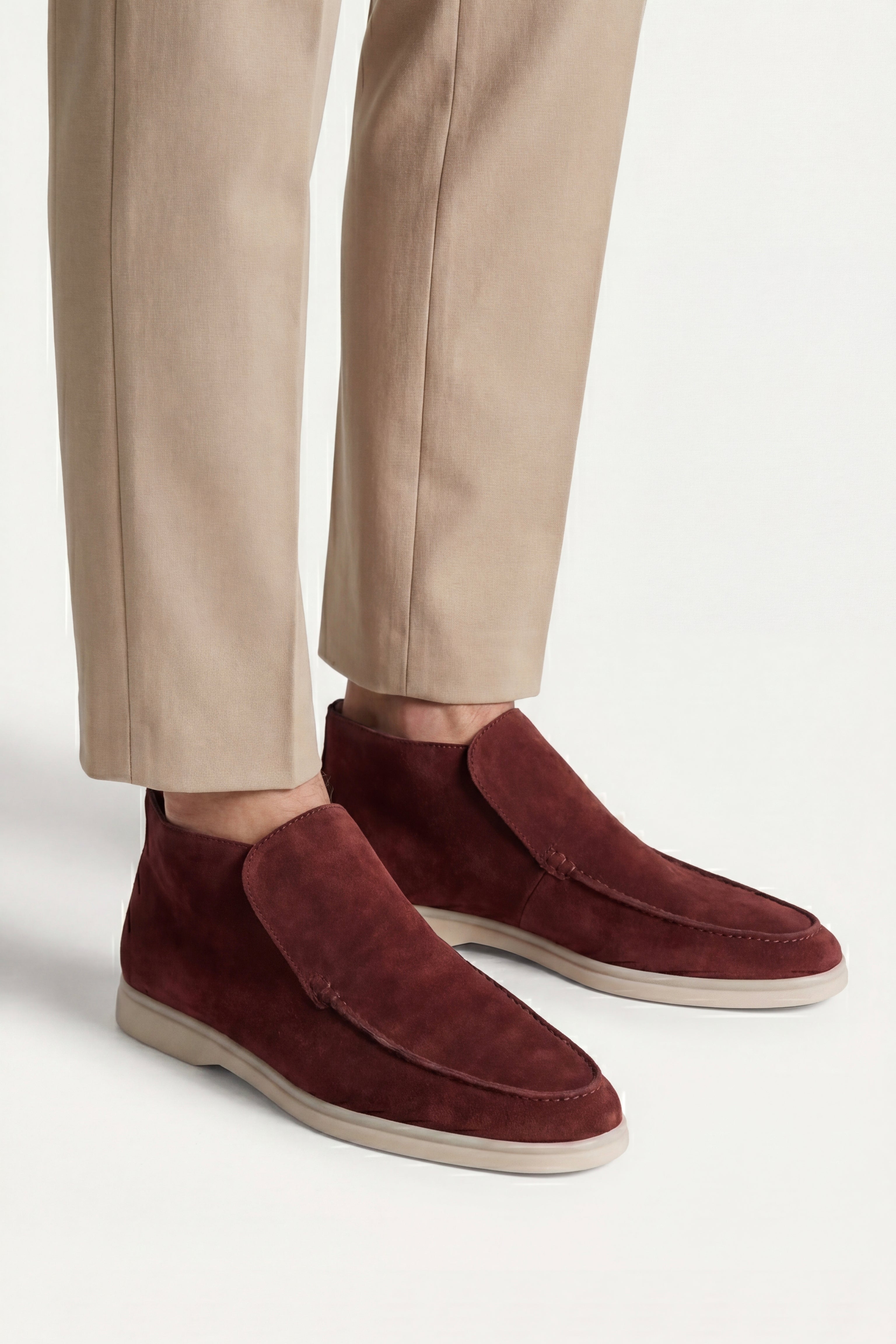Milano City Loafer Suede Burgundy Red