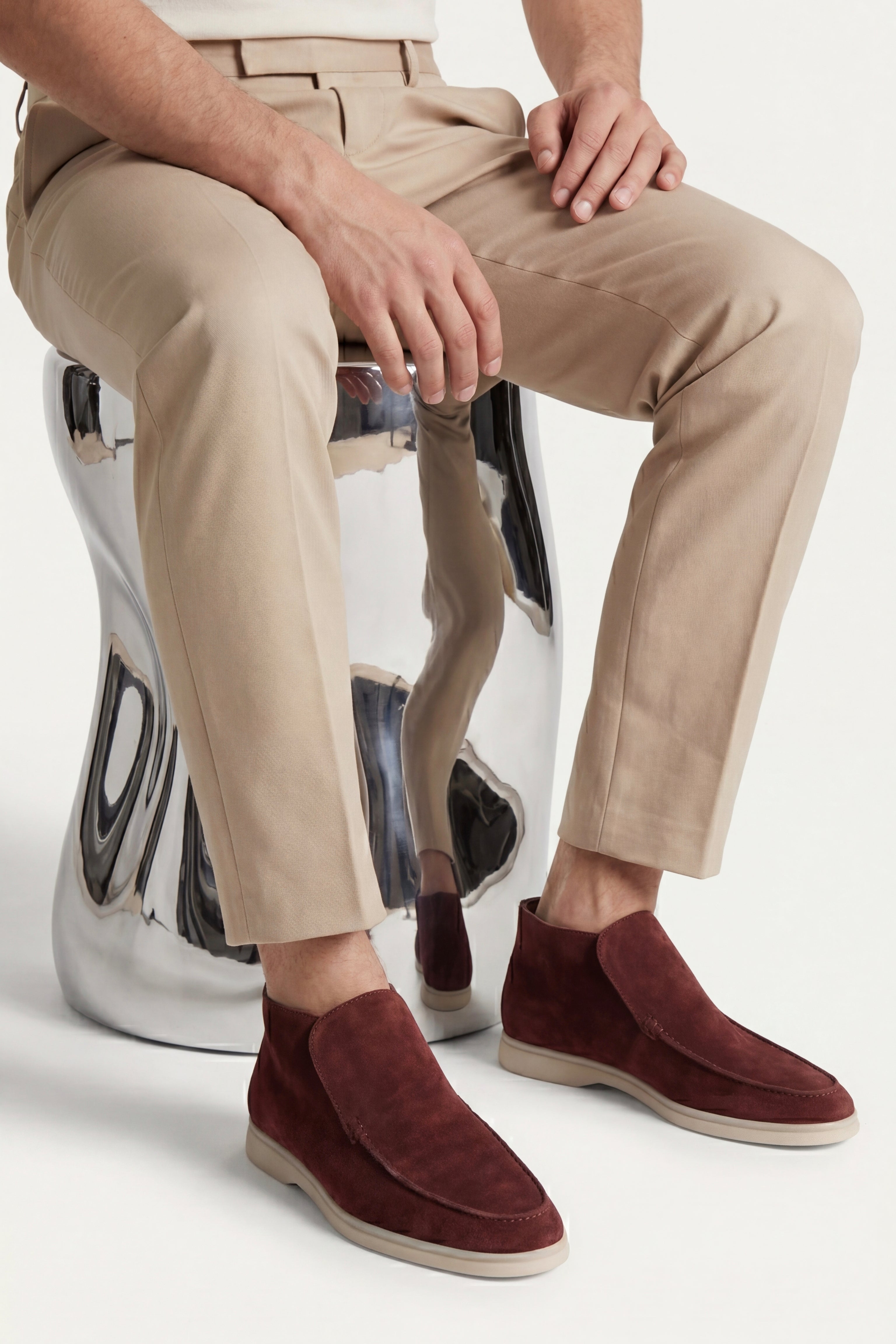 Milano City Loafer Suede Burgundy Red