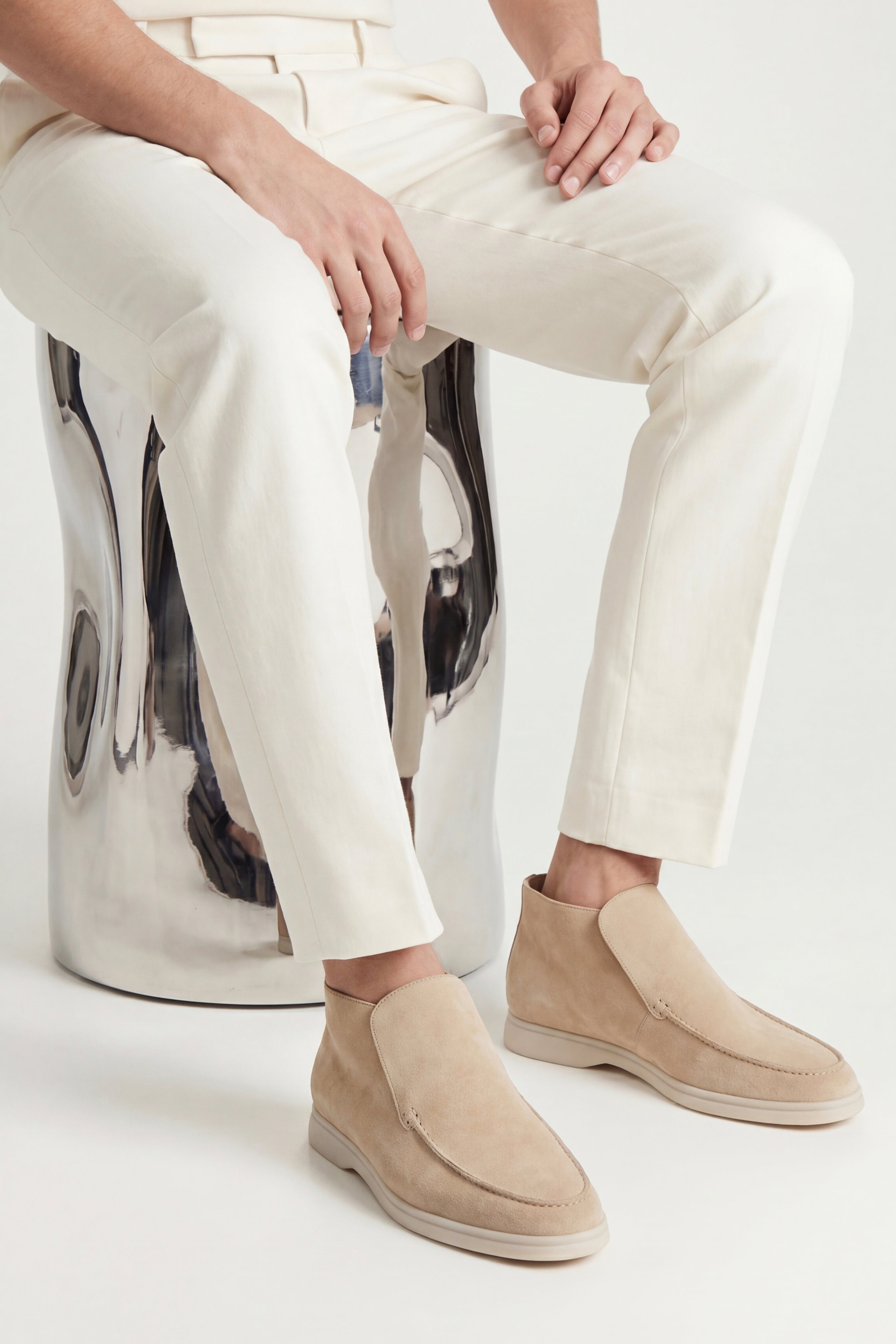 Milano City Loafer Suede Sand Beige