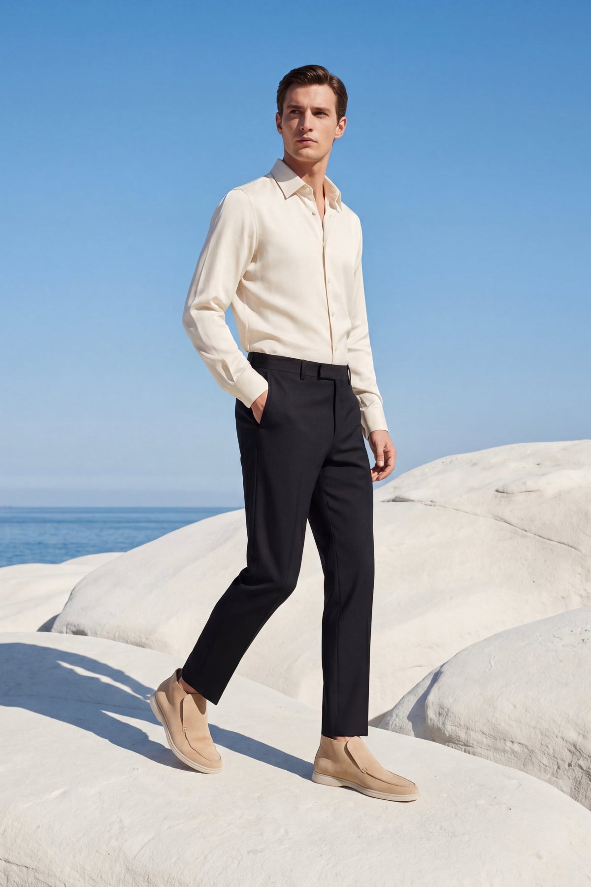 Milano City Loafer Suede Sand Beige