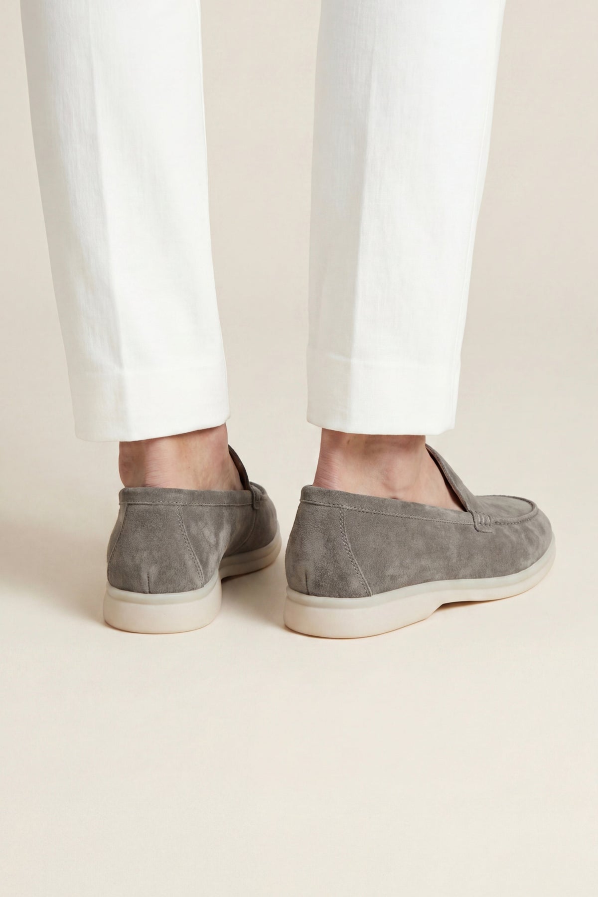 Milano Classic Loafer Suede Taupe Grey