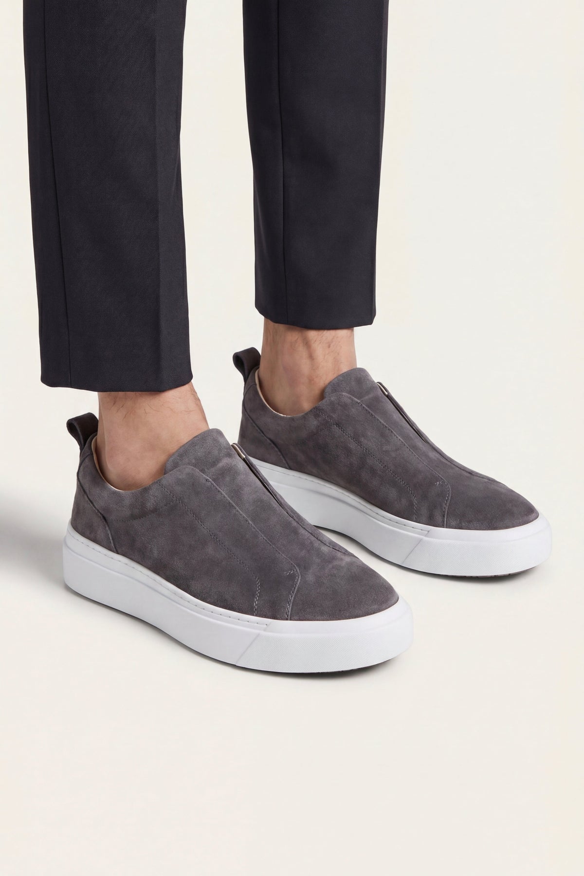 Ancona Suede Slip-On Dark Grey