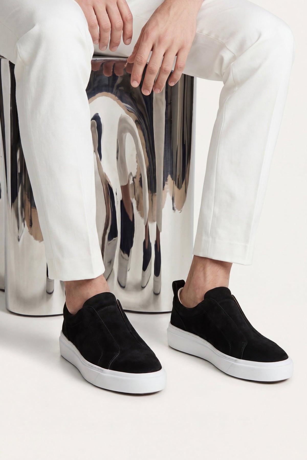 Ancona Suede Slip-On Black