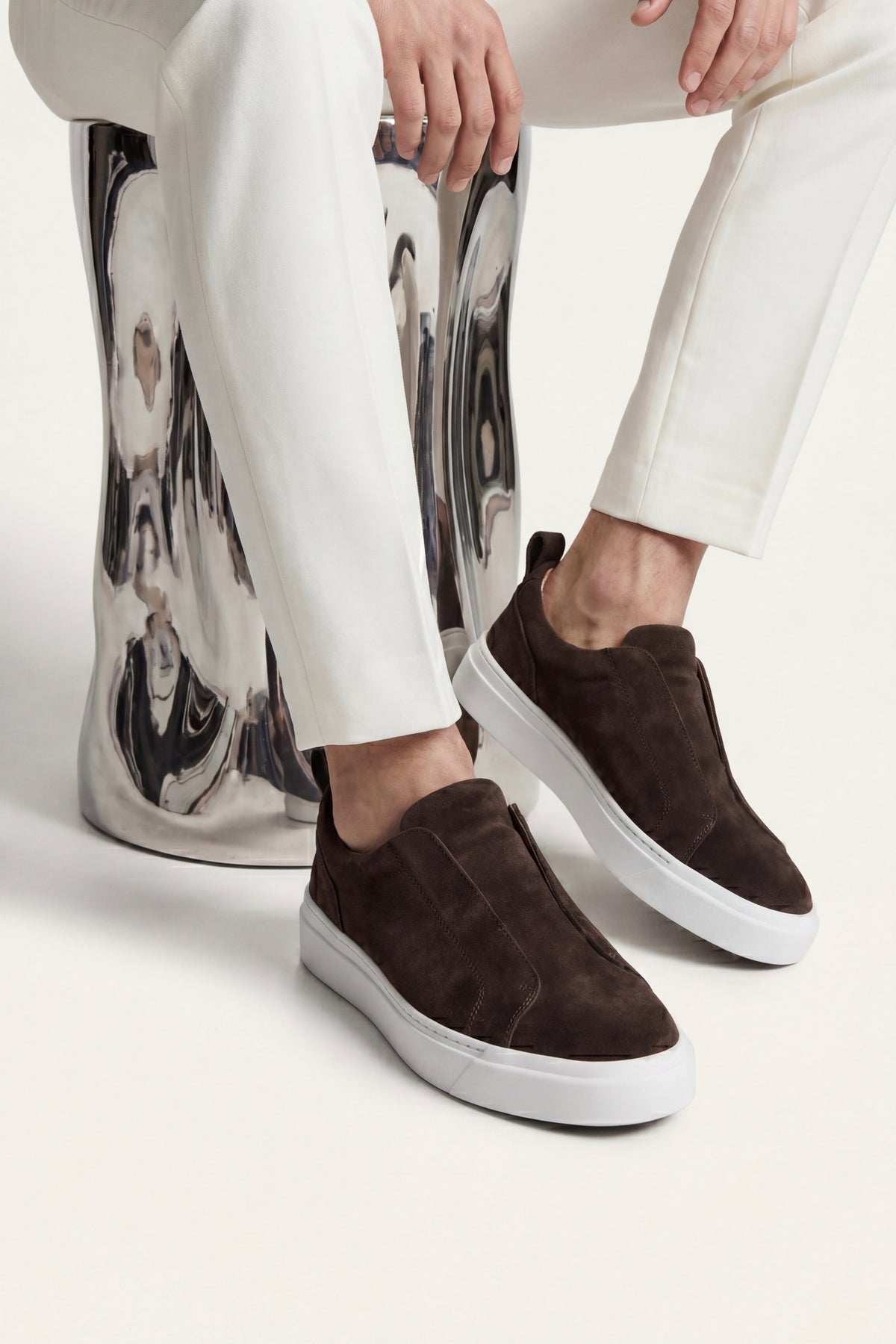 Ancona Suede Slip-On Dark Brown