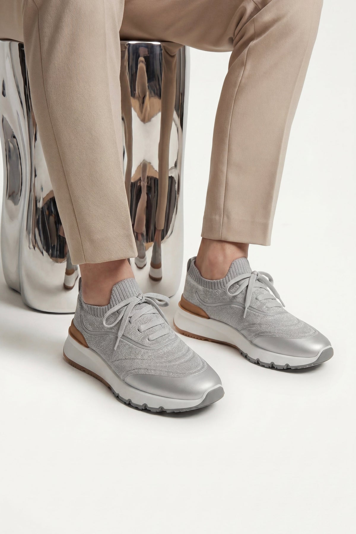 Firenze Knit Runner Light Grey