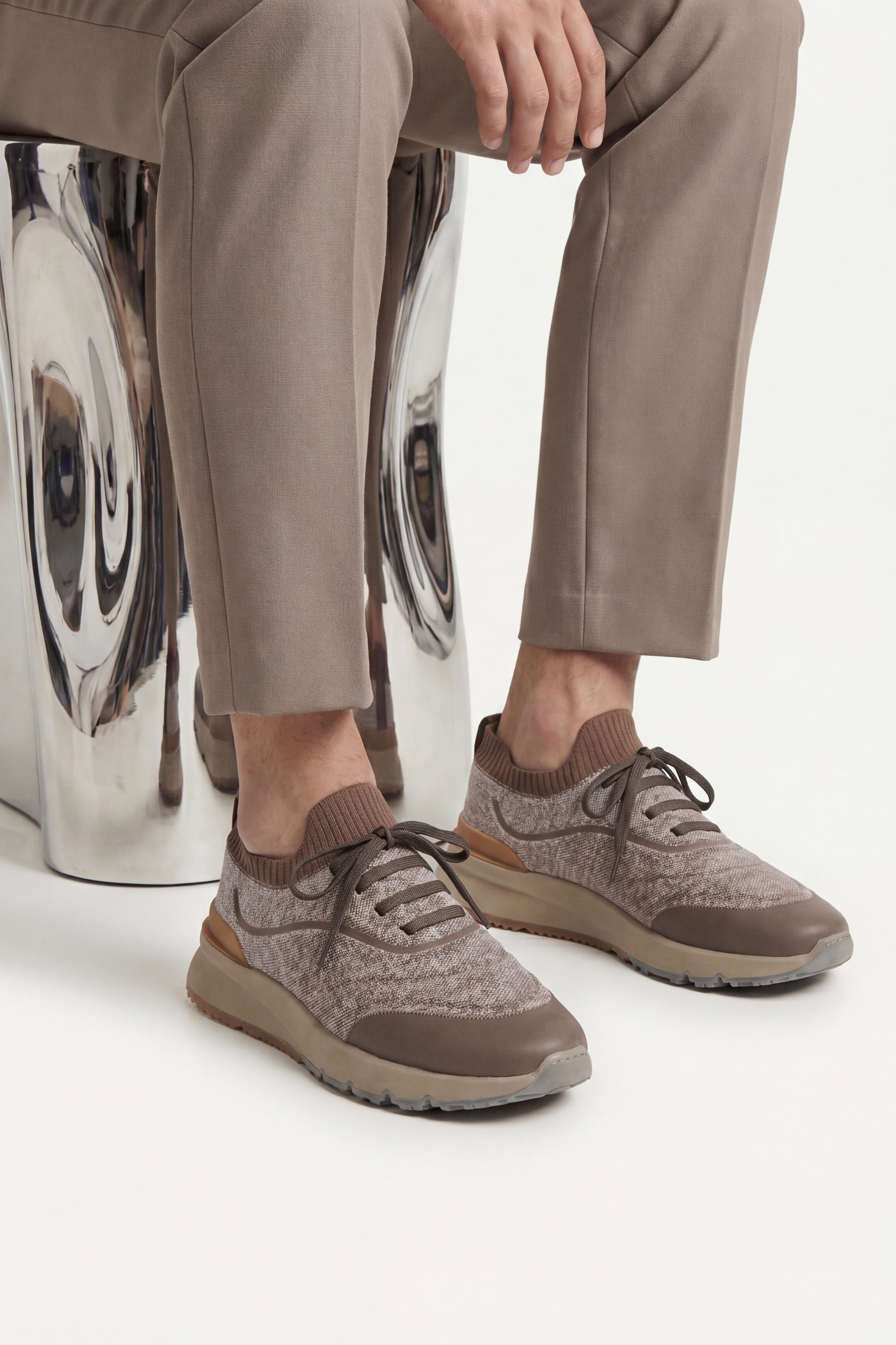 Firenze Knit Runner Taupe Brown