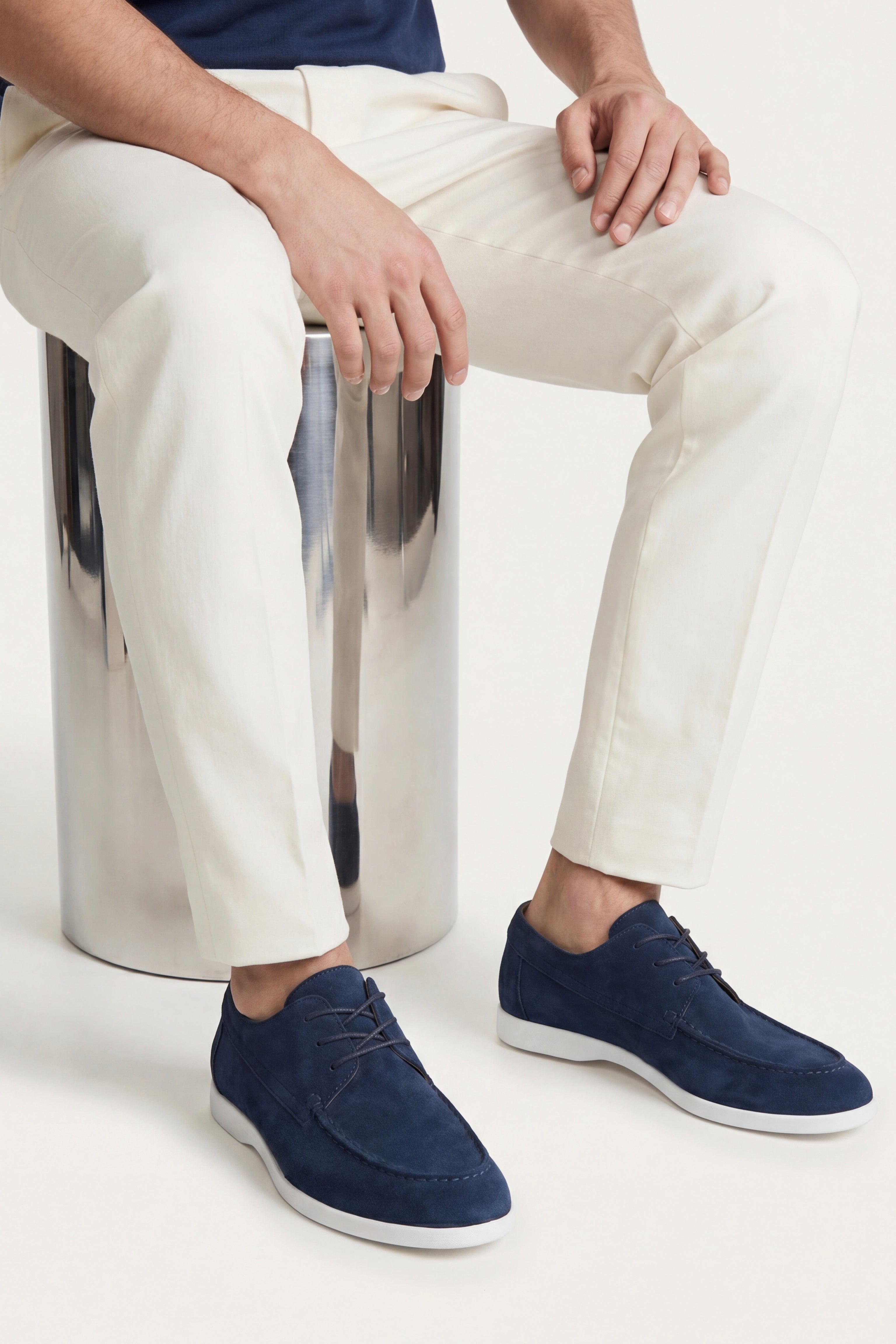 Rimini Suede Boat Shoe Navy Blue