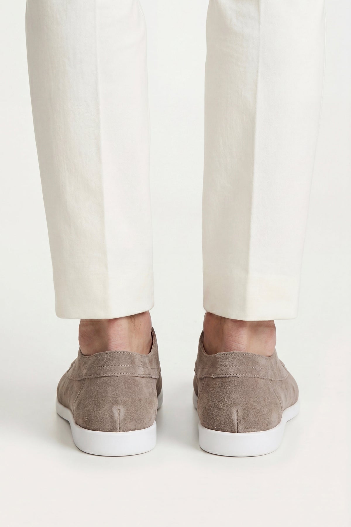 Rimini Suede Boat Shoe Taupe Grey