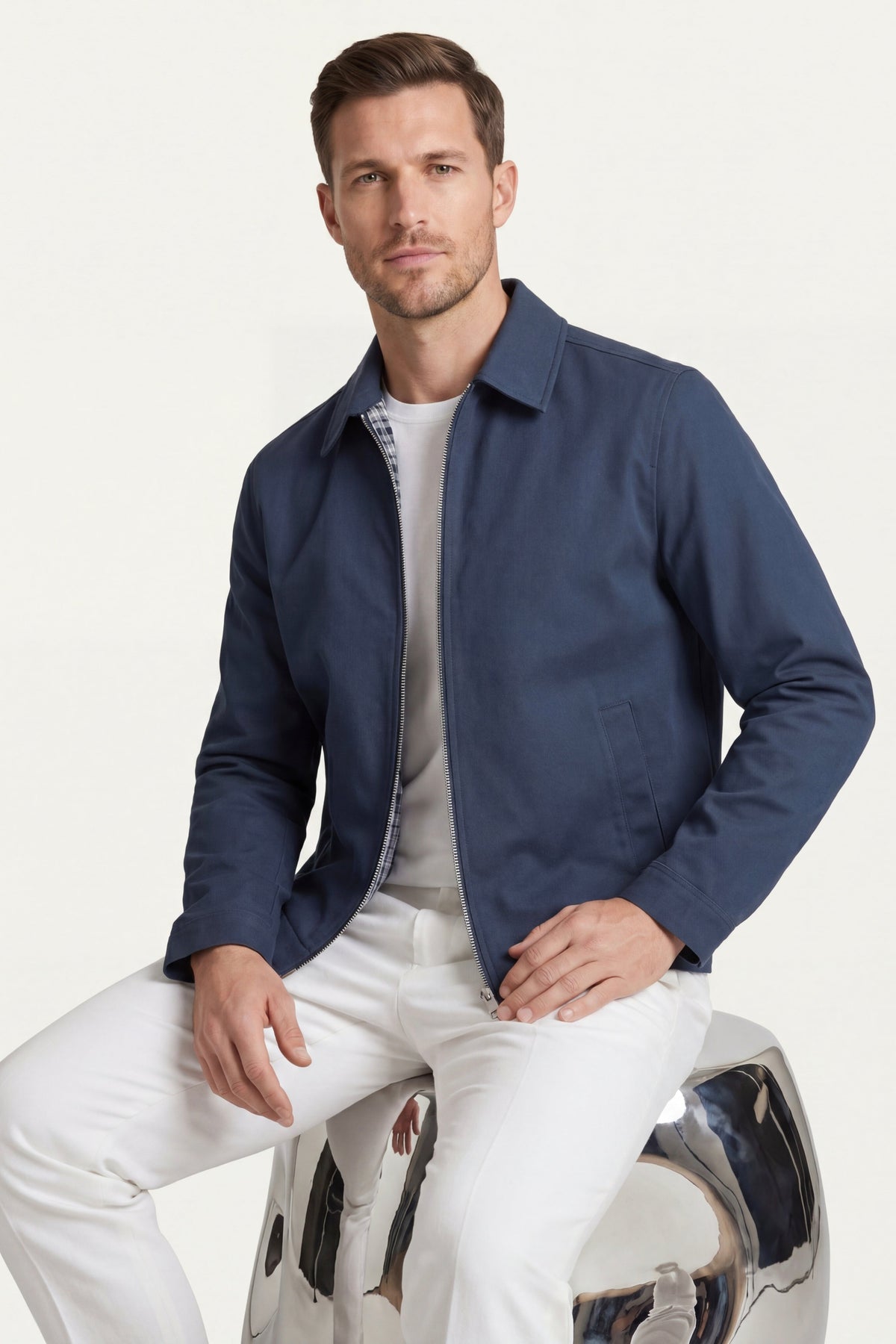 Ravenna Lightweight Zip Jacket Blue