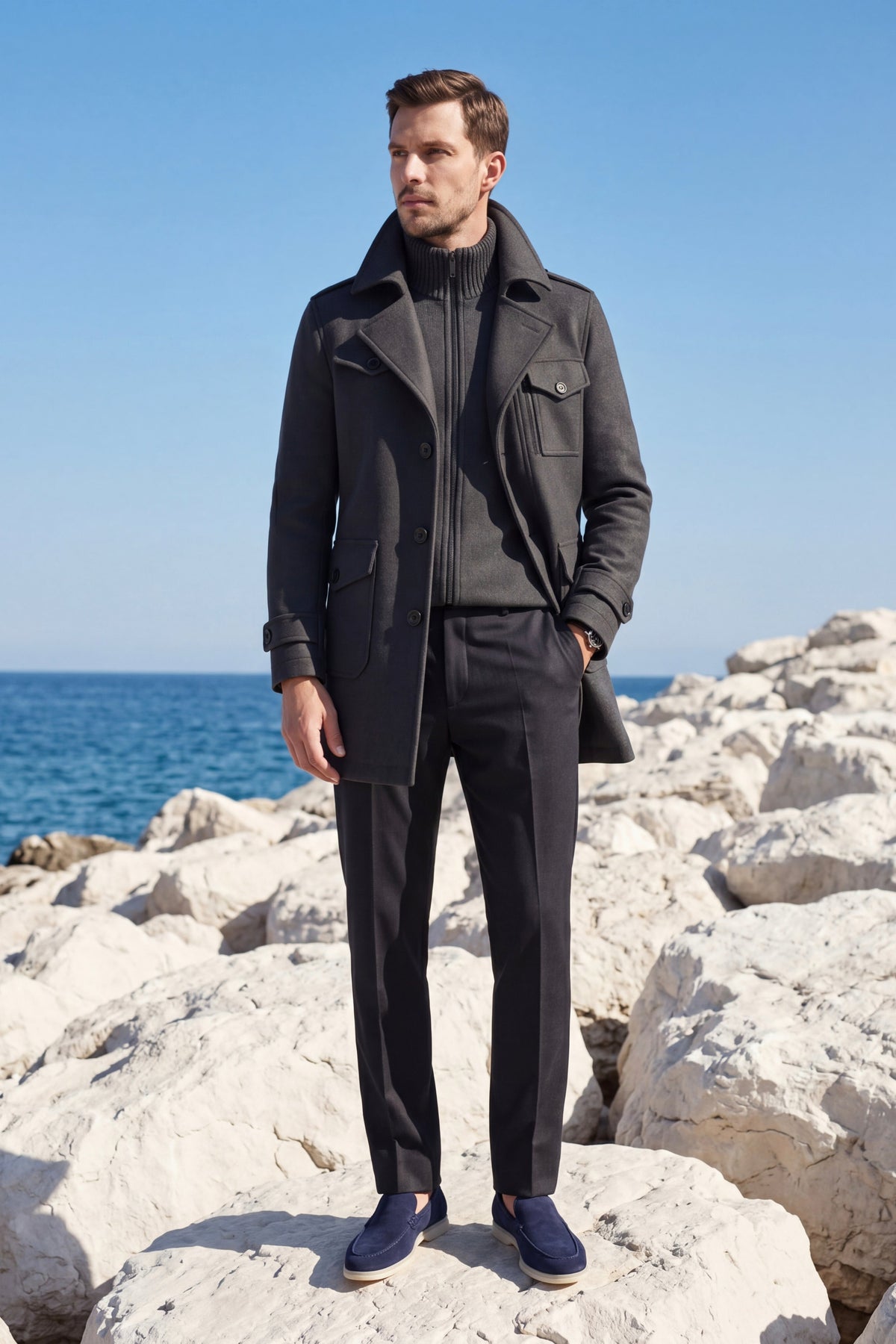 Belluno Field Coat Grey