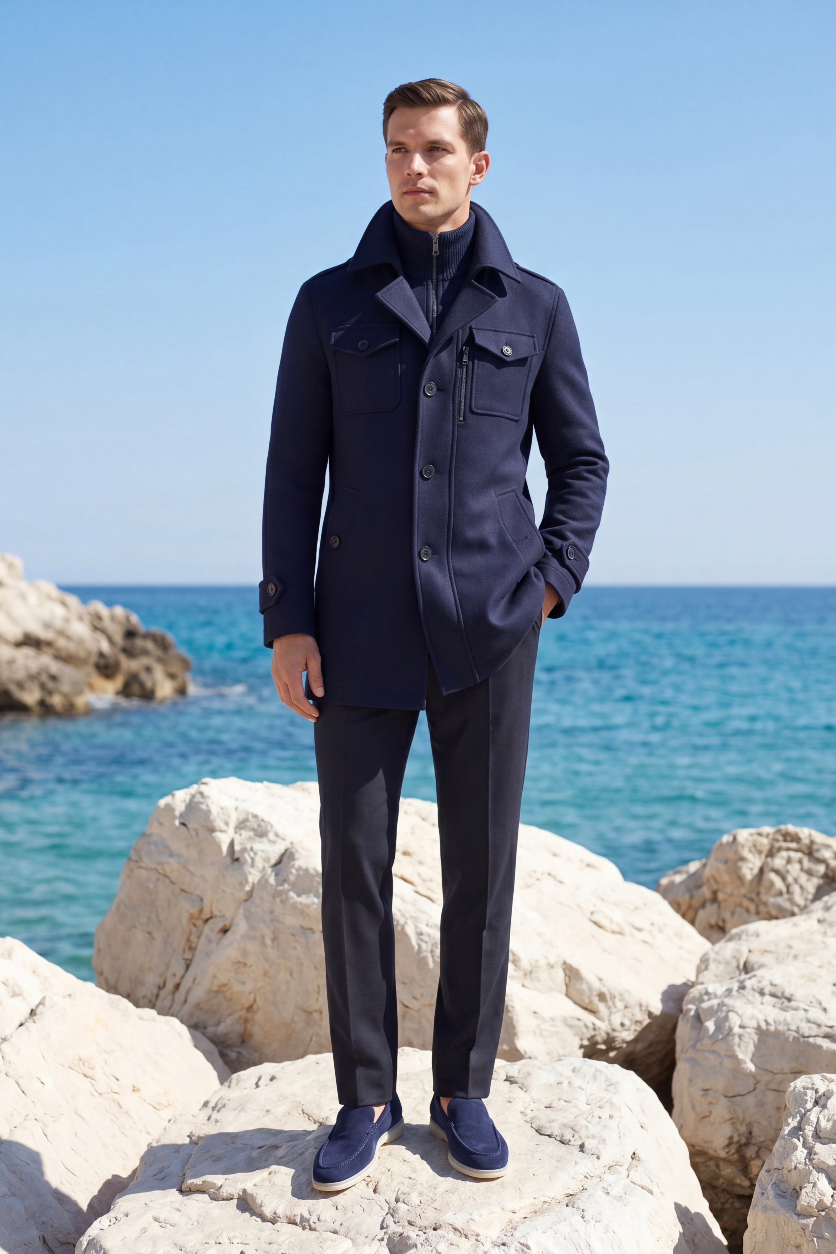 Belluno Field Coat Navy