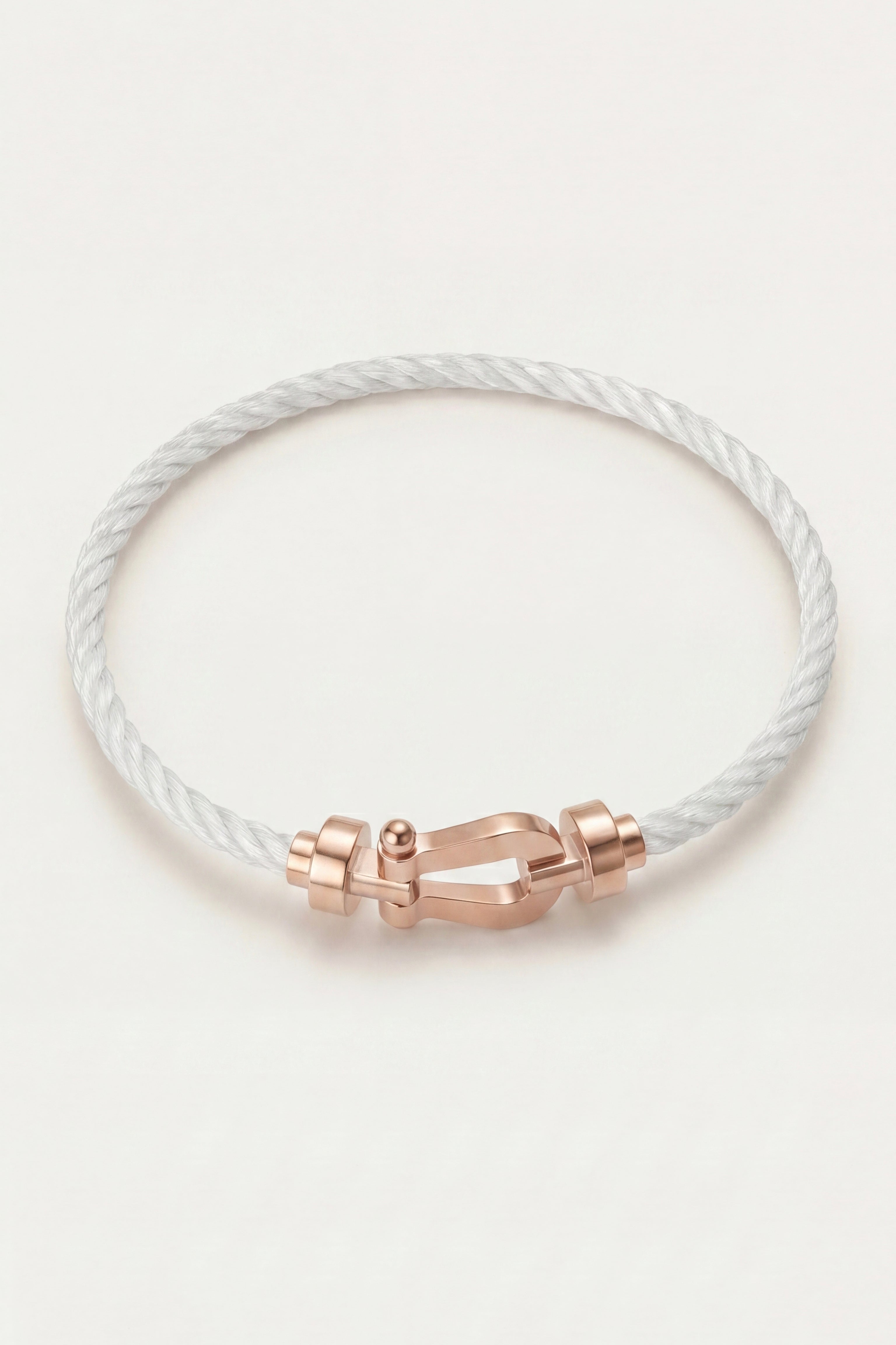 Levanto Rose Gold Rope Bracelet Chalk White