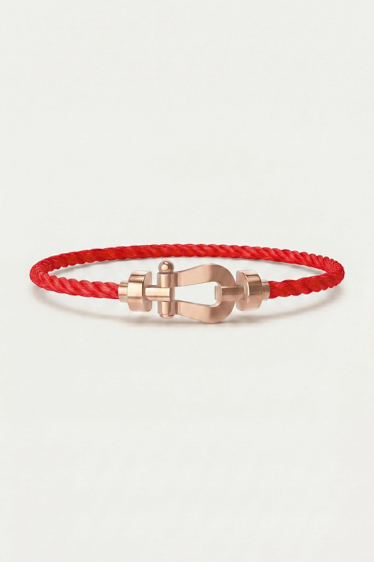 Levanto Rose Gold Rope Bracelet Crimson Red