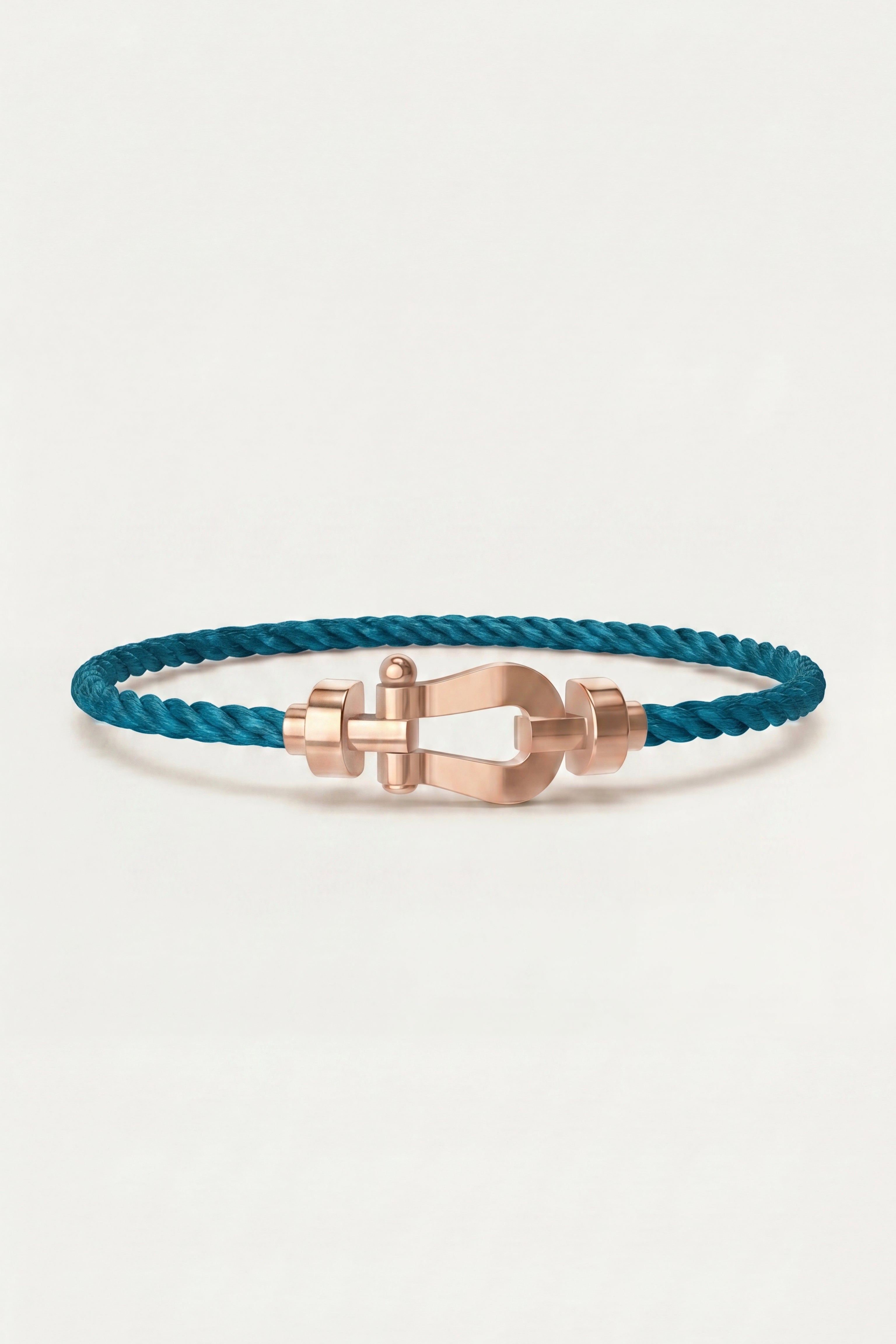 Levanto Rose Gold Rope Bracelet Ocean Blue