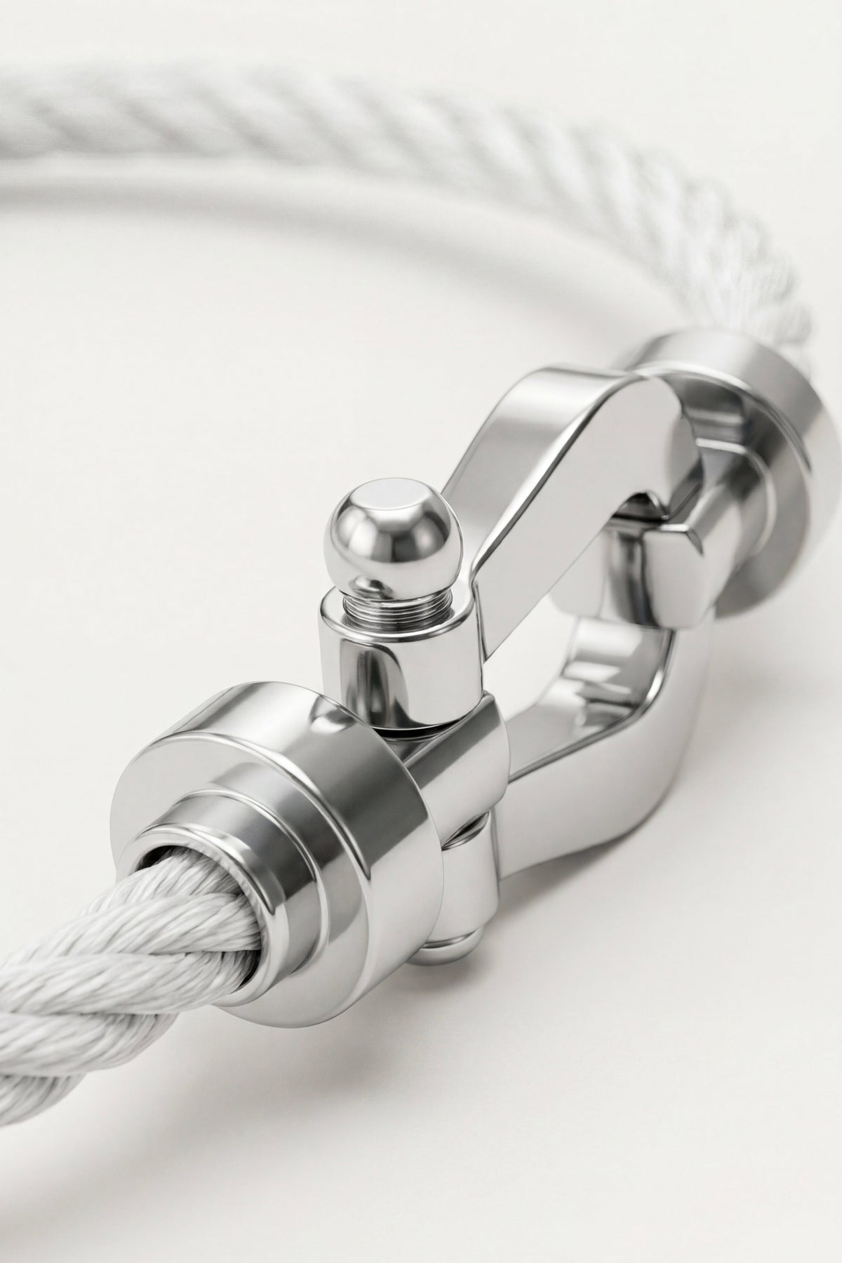 Levanto Platinum Rope Bracelet Chalk White