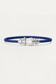 Bracciale in corda Levanto Platinum Blu denim