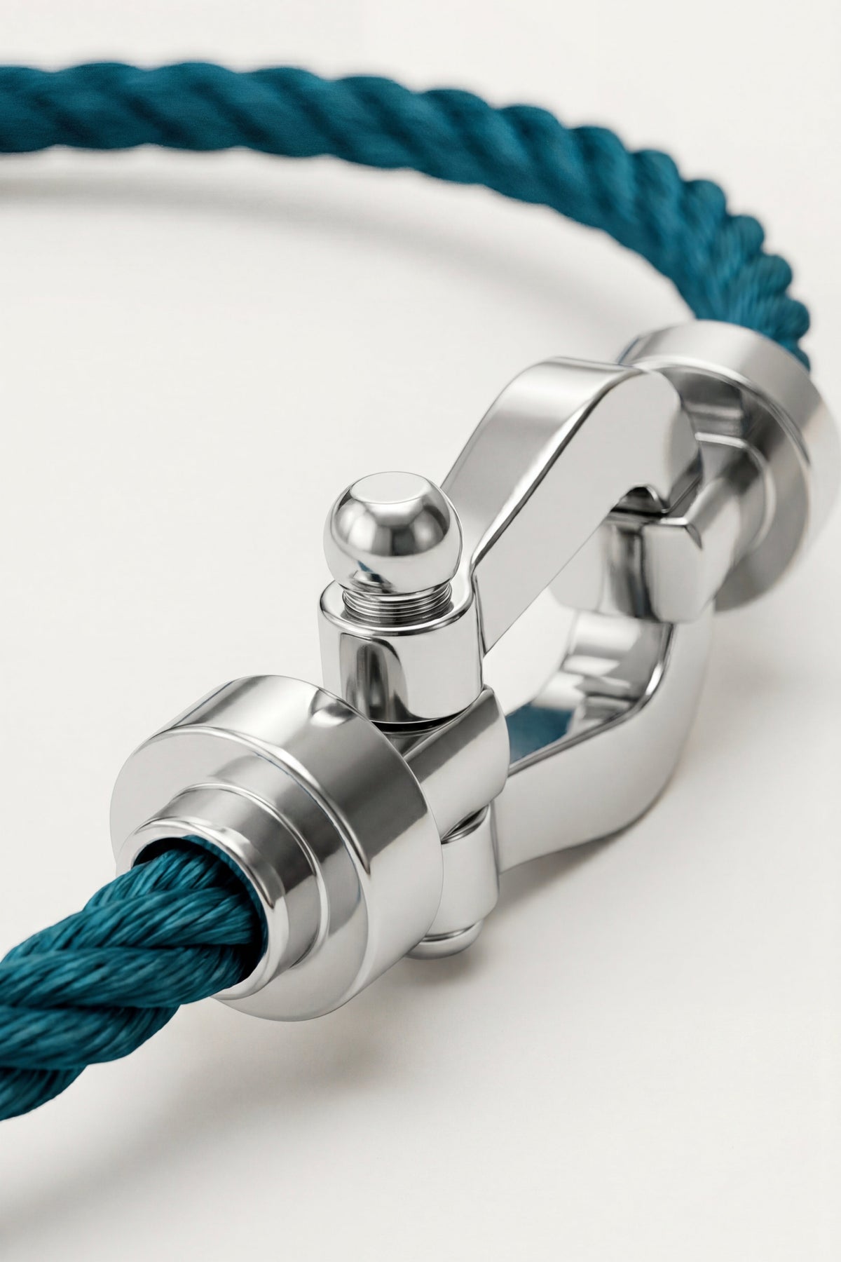Levanto Platinum Rope Bracelet Turquoise