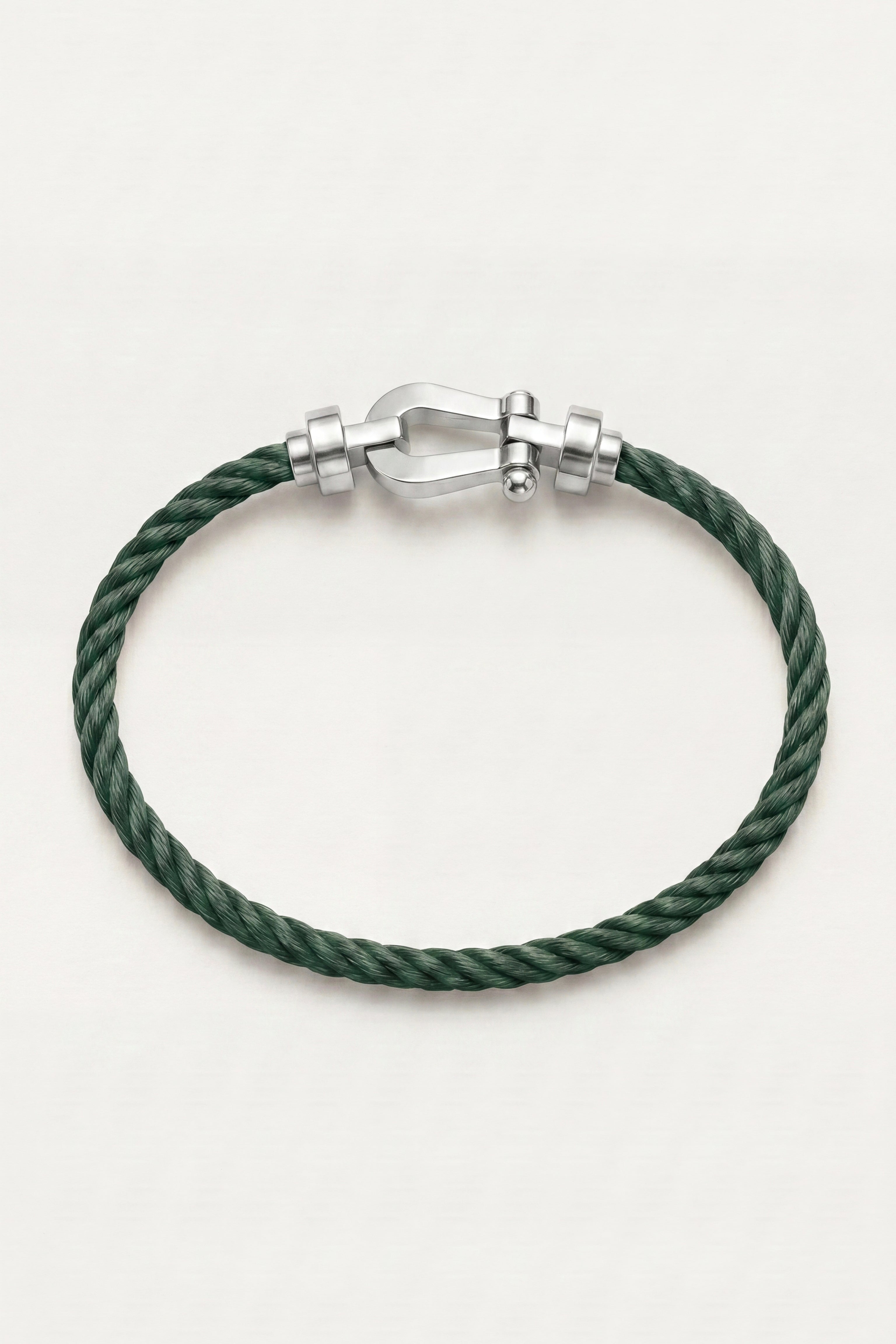 Levanto Platinum Rope Bracelet Sage Green
