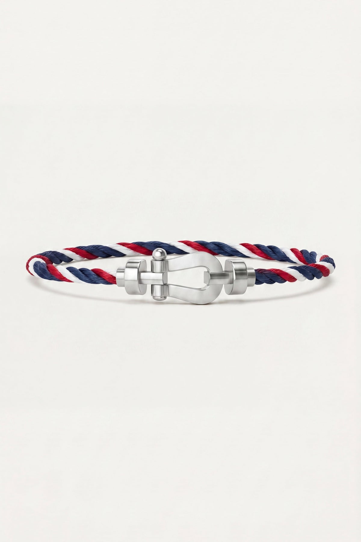 Levanto Platinum Rope Bracelet Blue/Red/White