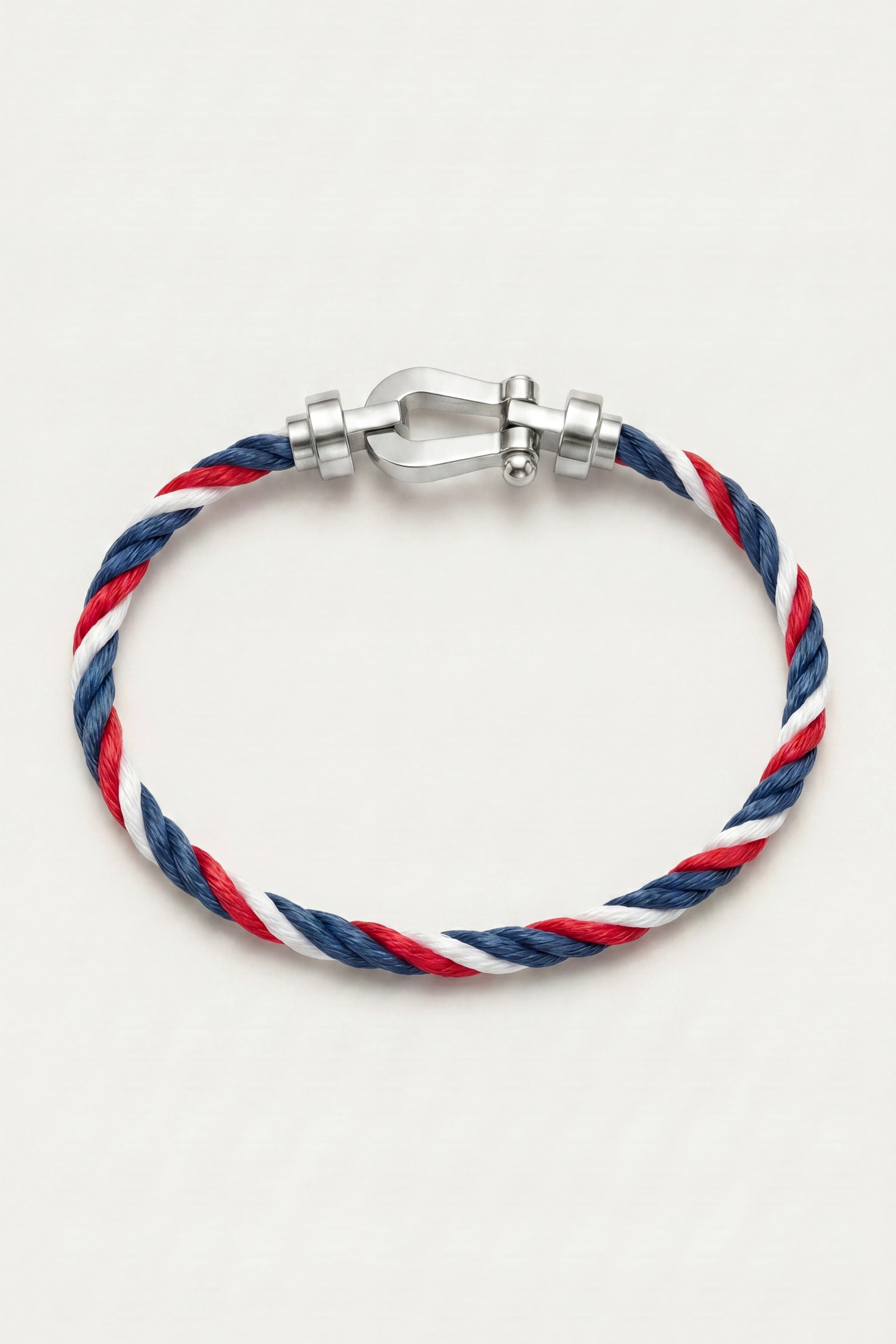 Levanto Platinum Rope Bracelet Blue/Red/White