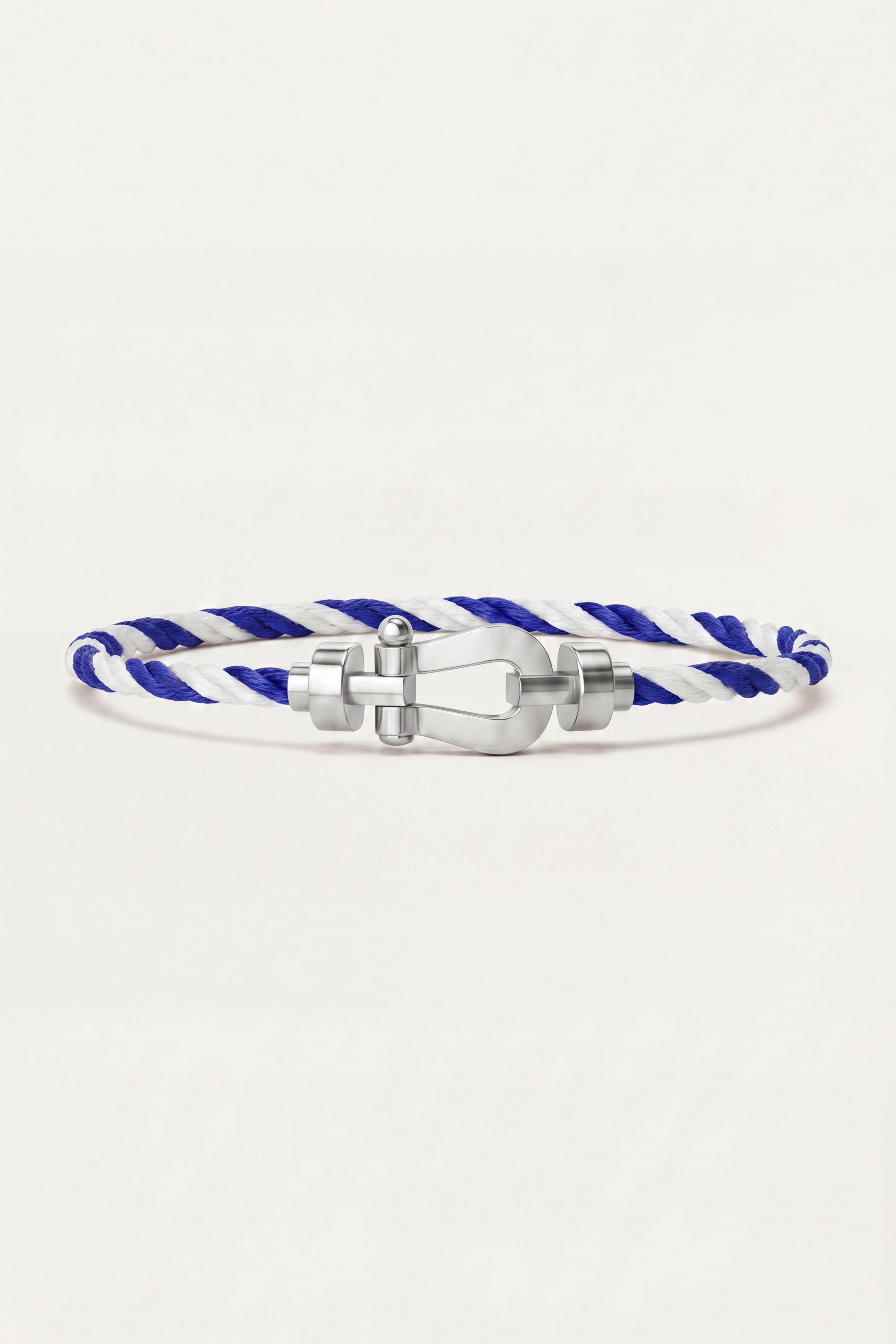 Levanto Platinum Rope Bracelet Blue/White