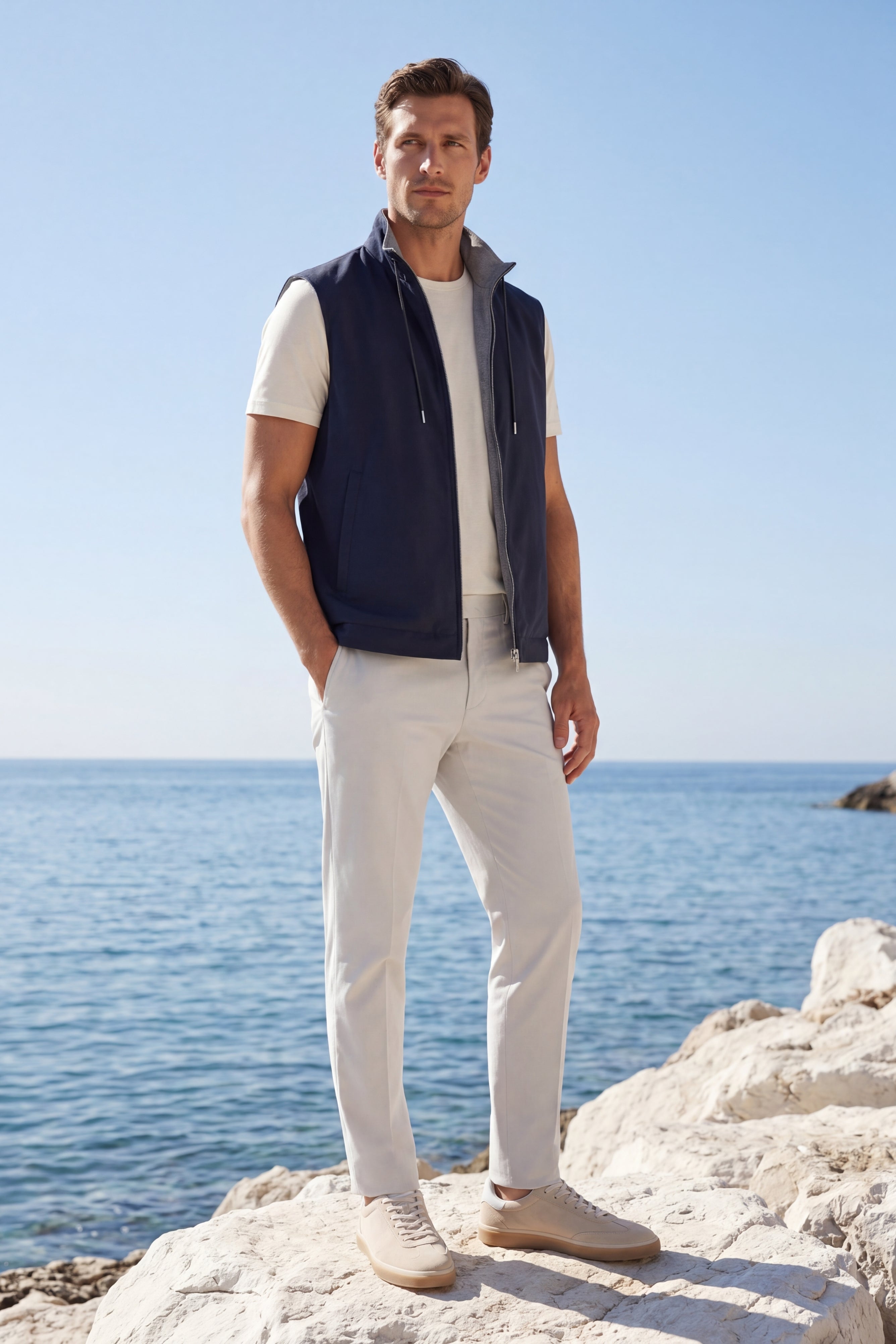 Merano Reversible Vest Navy