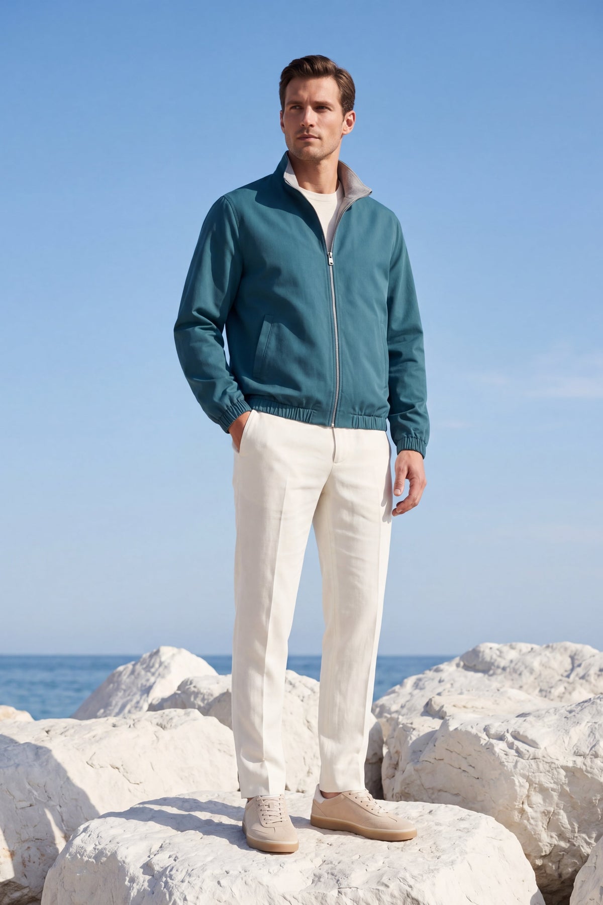 Portovenere Reversible Jacket Teal