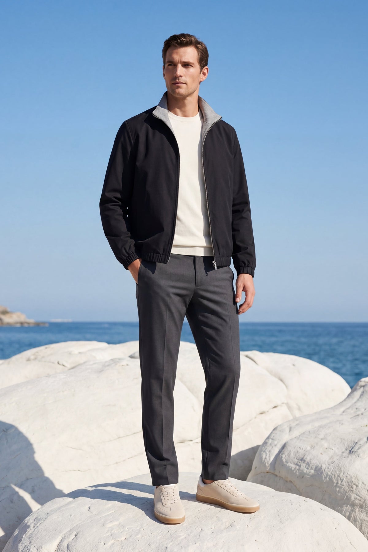 Portovenere Reversible Jacket Black