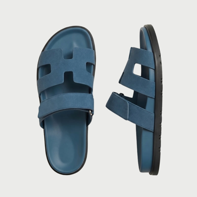 Cannes Slide Suede Ocean Teal
