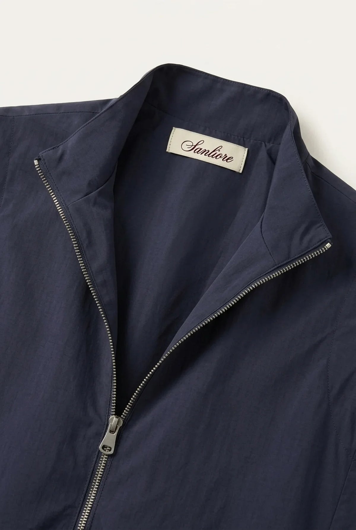 Lecco Stand-Collar Zip Vest Navy
