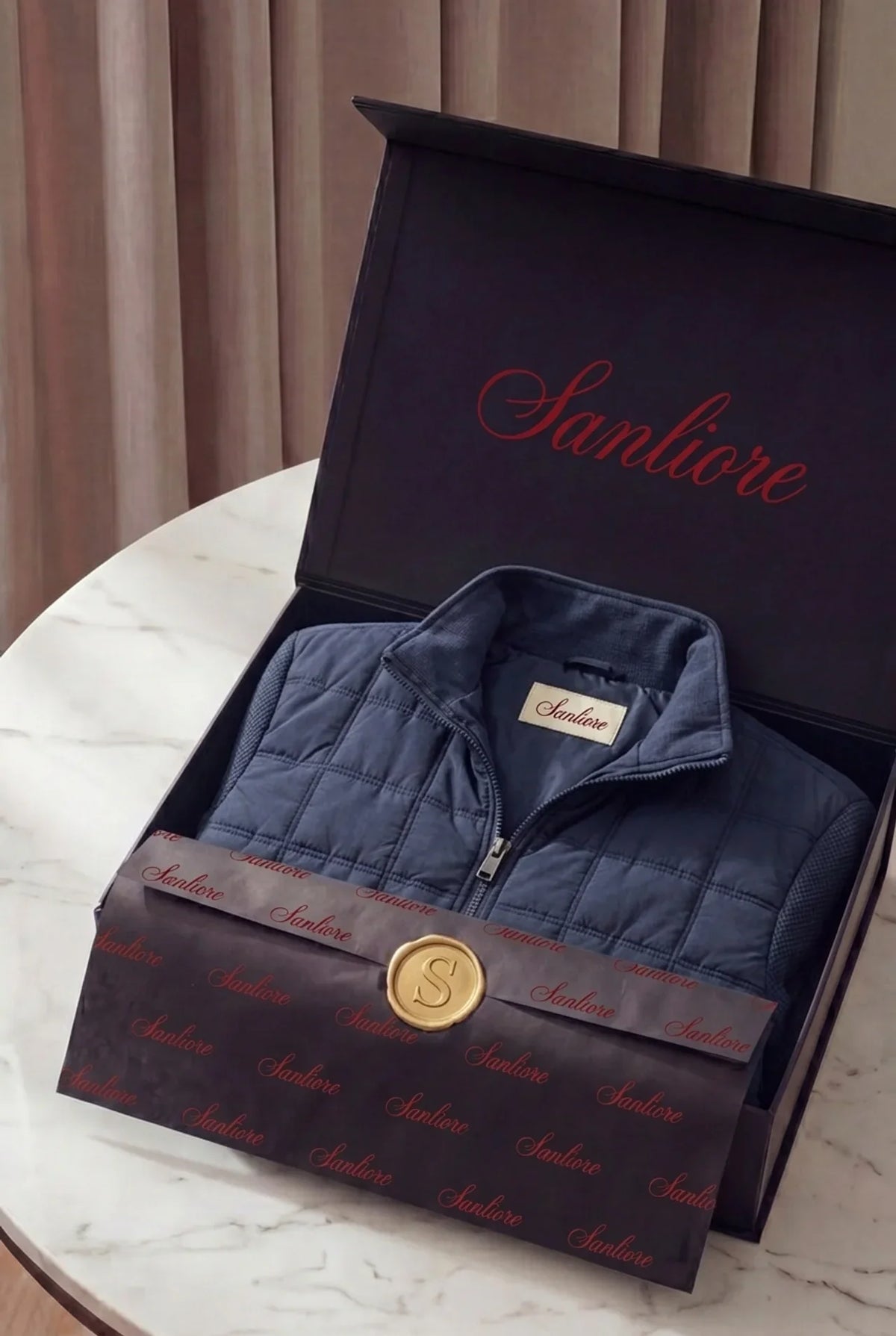 Treviso Quilted Hybrid Jacket Dark Blue