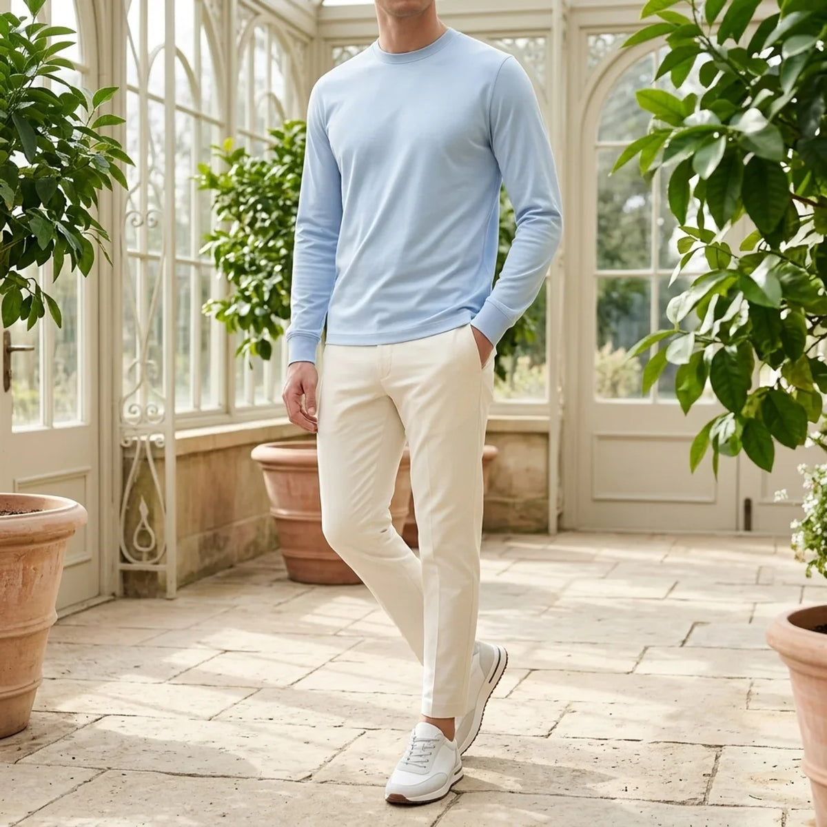 Verona Soft Lustre Longsleeve Baby Blue